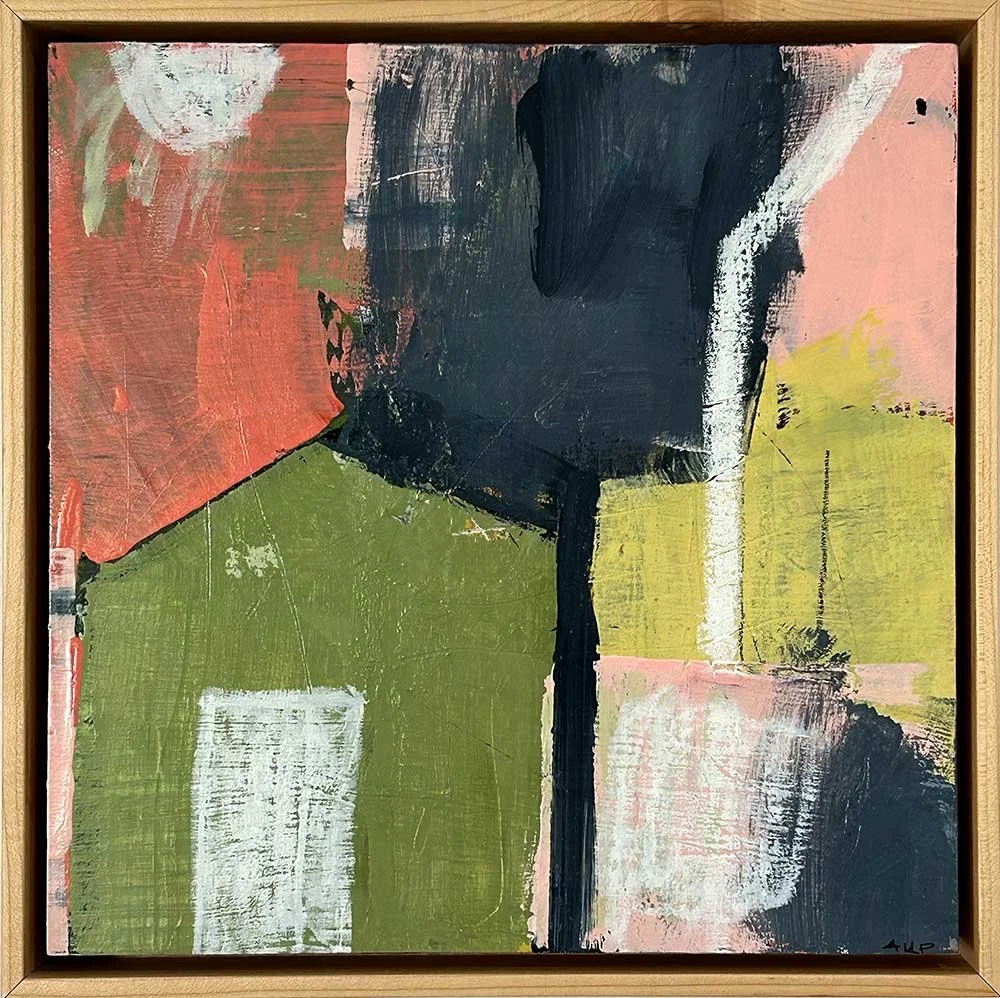 Sequestered #1
Acrylic paint
 12" x 12" cradled panel
13" x 13" framed
$500