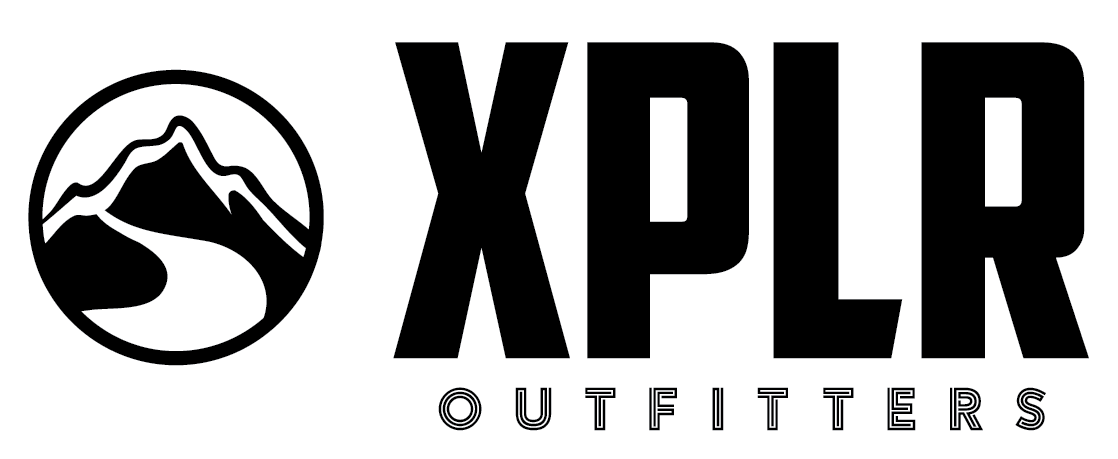 Logo for XPLR Outfitters with mountain and river icon.