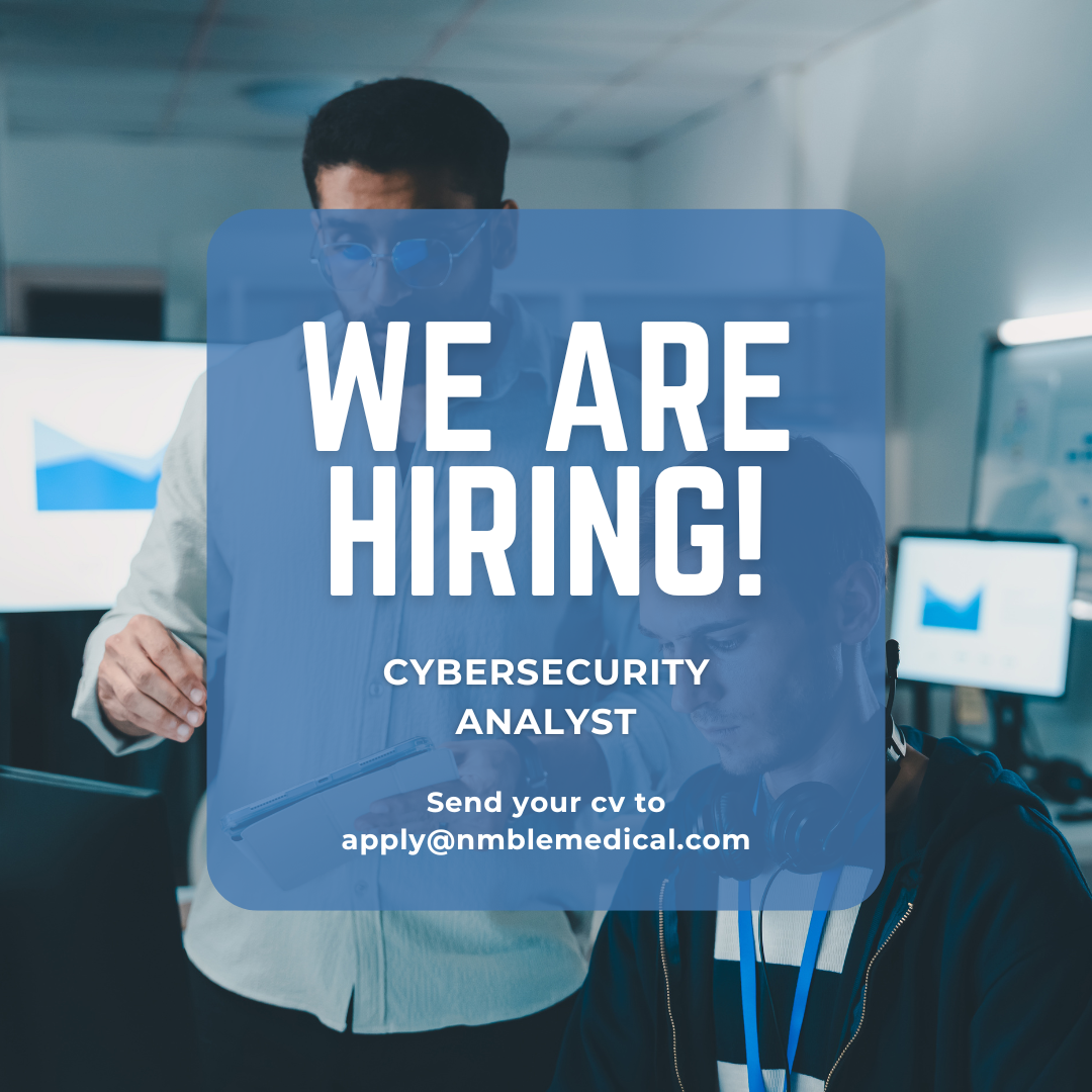       
  
     Healthcare Cybersecurity Analyst    Location: Charlotte, NC | Onsite | Full-time   Nmble Medical Hiring Solutions is partnering with a growing healthcare organization seeking a Healthcare Cybersecurity Analyst to support information se