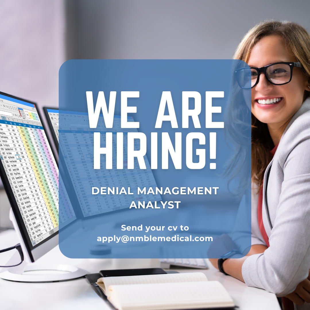       
  
     Denial Management Analyst    Location:  &nbsp;Indianapolis, IN (Onsite) | Full-Time  Nmble Medical is partnering with a leading Indianapolis healthcare organization to hire a detail-oriented and analytical Denial Management Analyst. Th