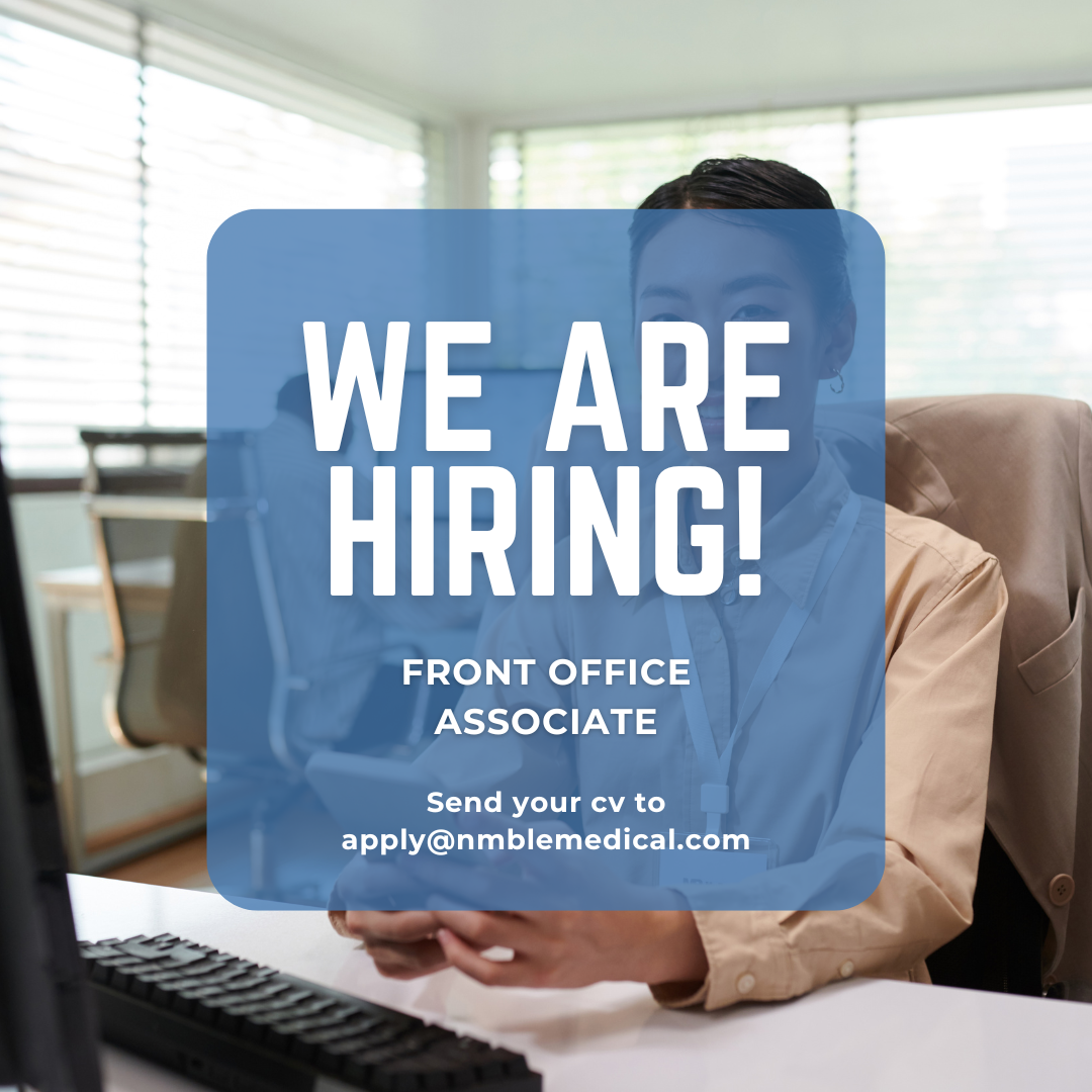       
  
     Front Office Associate    Location: Greater Indianapolis | Full-time | Onsite     Nmble Medical is partnering with a rapidly growing pediatric practice in Anderson, Indiana, to recruit a compassionate, detail-oriented, and customer-foc