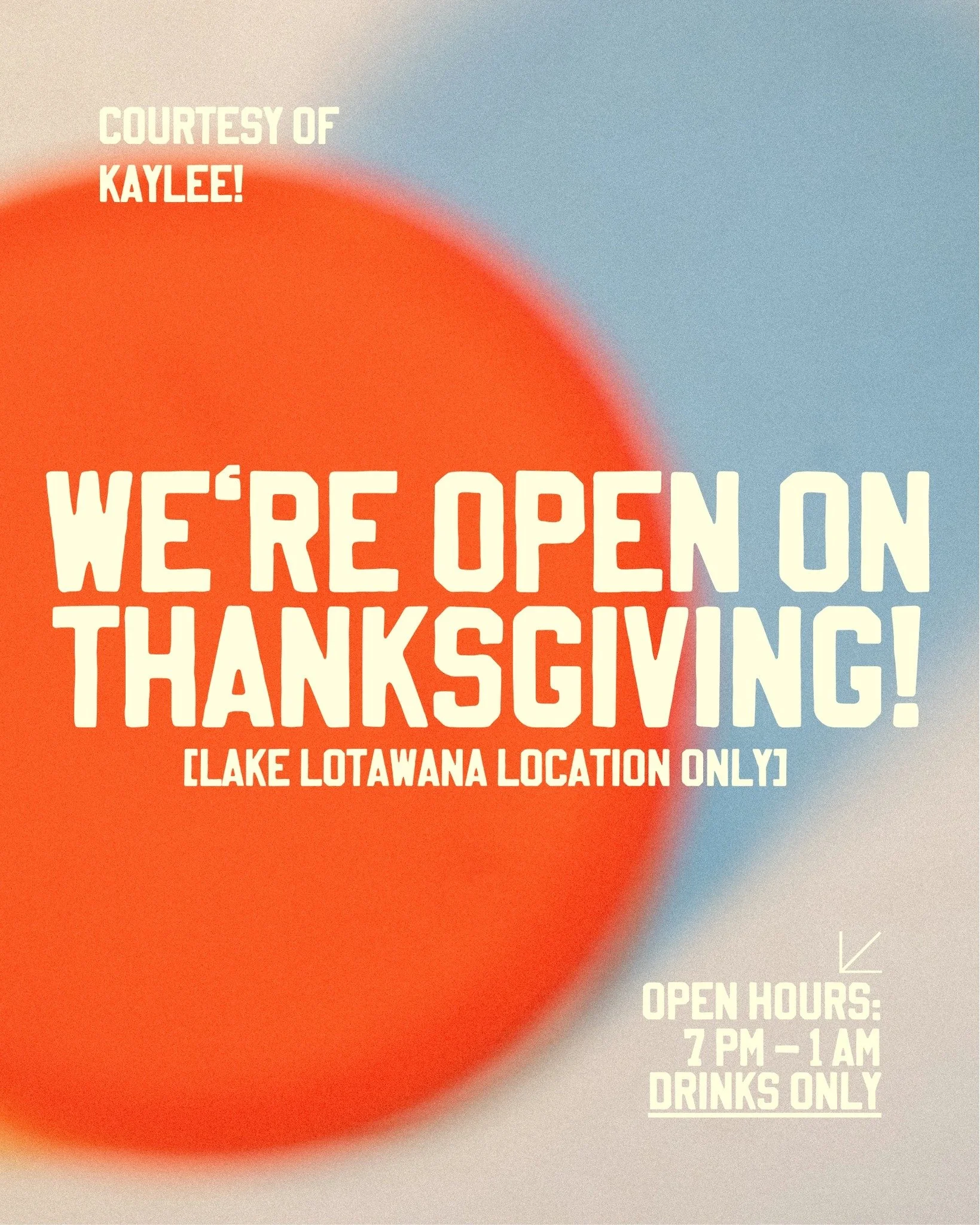 🦃 🍻 We're open tomorrow! Come see Kaylee! #CaptainsSL #thanksgivingdinner 

🍺 Lake Lotawana location only
🍺 7pm - 1am
🍺 Kitchen will be closed; drinks only!

Happy Thanksgiving!