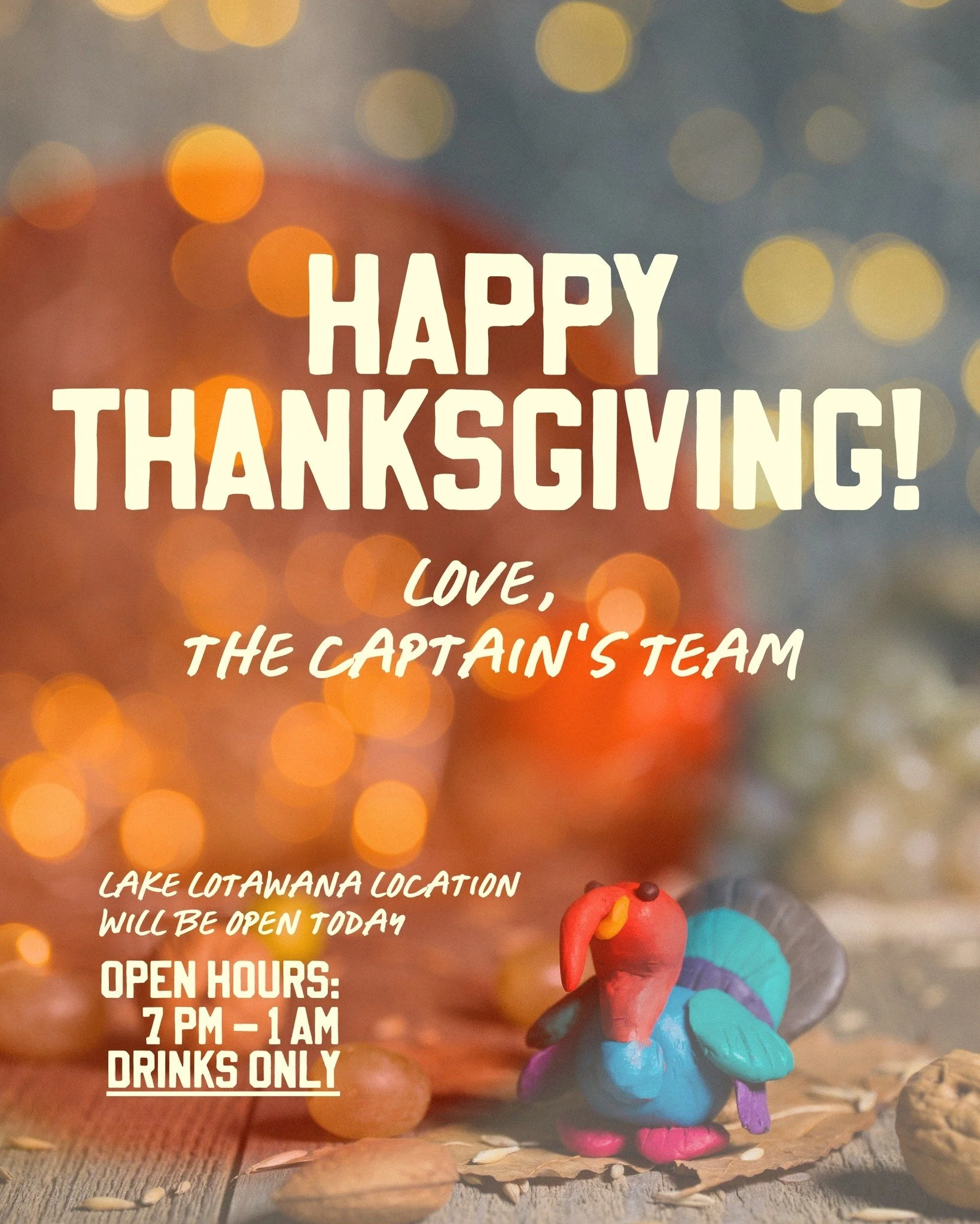 Happy Thanksgiving! 🦃 Come see Kaylee today at our Lake Lotawana location! Open from 7pm - 1am, drinks only!