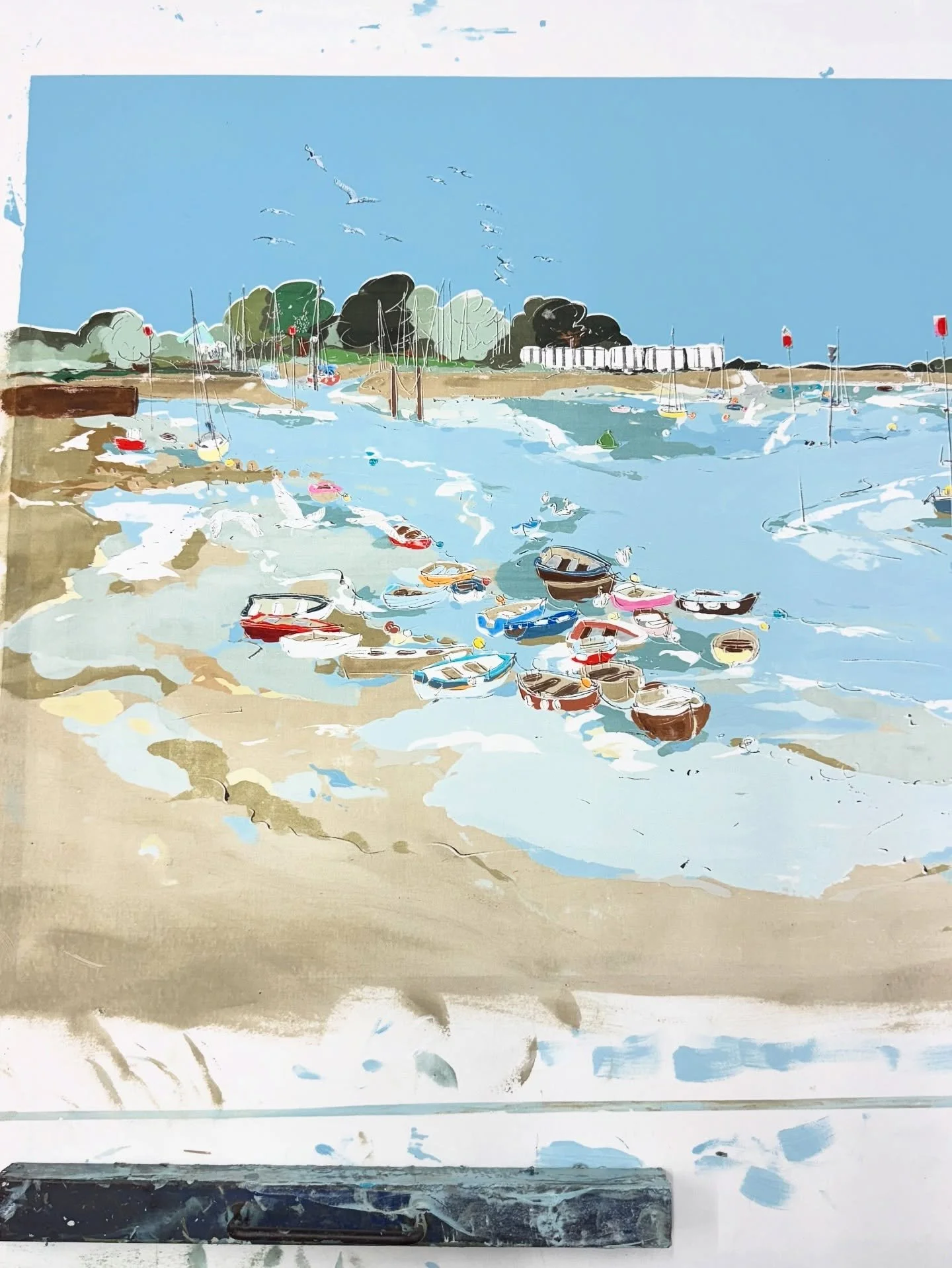 So happy with how this one turned out 🤗 &lsquo;Catching Tide&rsquo; celebrating the ebb and flow of tide in the harbour.