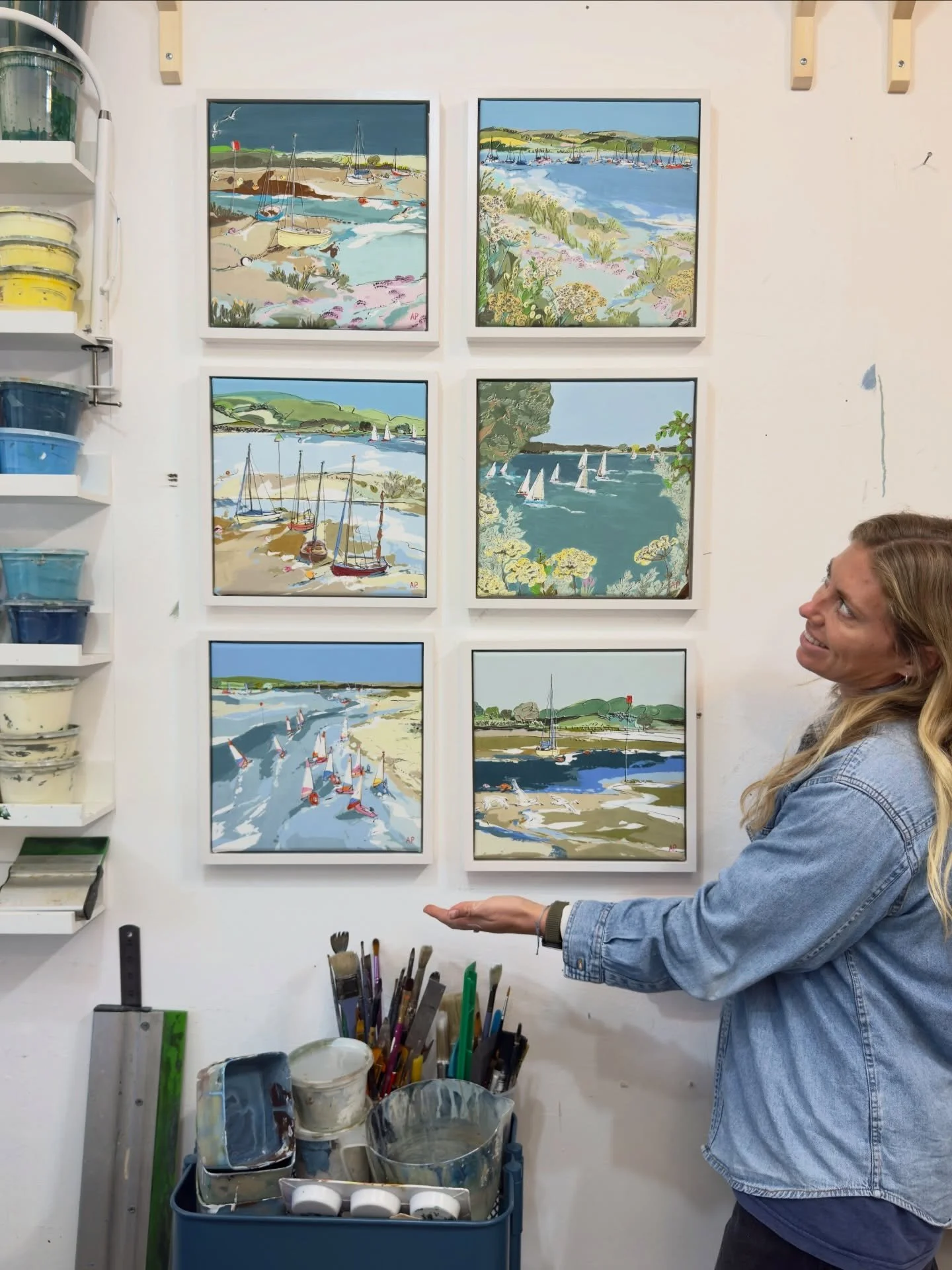 Six new seascapes are arriving tomorrow 🌊✨

These pieces mark my return to painting after time away traveling, and it&rsquo;s been such a joy settling back into the rhythm of colour, movement, and sea-inspired scenes. Each one draws on memories of t