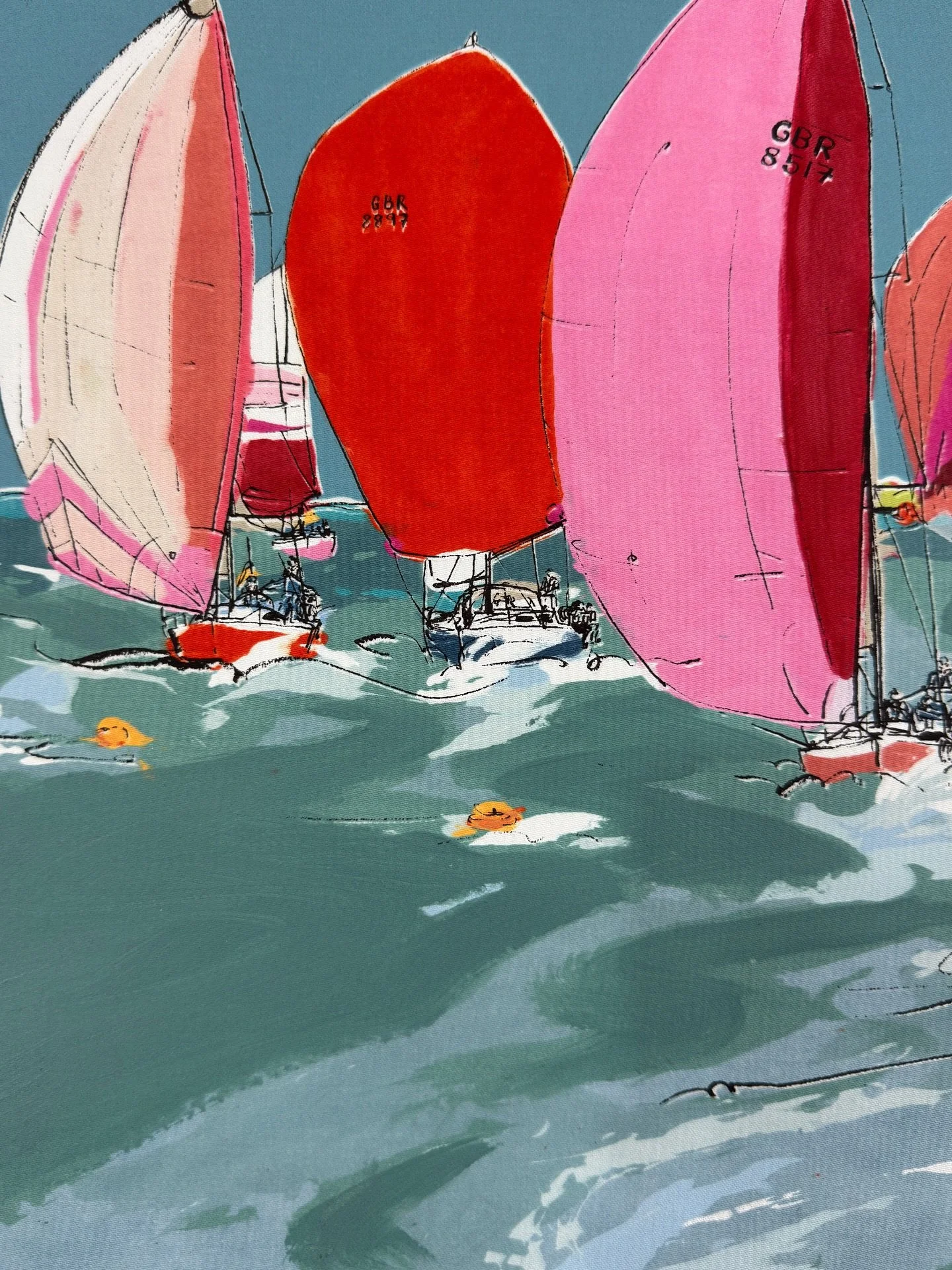 Details from my latest piece, inspired by sails and those brilliant colour combinations you see when you&rsquo;re racing 🌊✨

As you probably know by now, sailing is such a big part of my life and it naturally finds its way into my work. I love watch