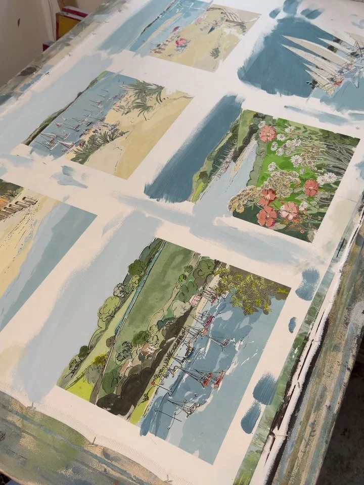 A little glimpse into the creation of my recent 30 x 30 seascapes 🌊🩷

I&rsquo;ve had such a lovely time making these smaller pieces. I always enjoy working on this scale as it gives me space to play with different scenes, colour combinations and id
