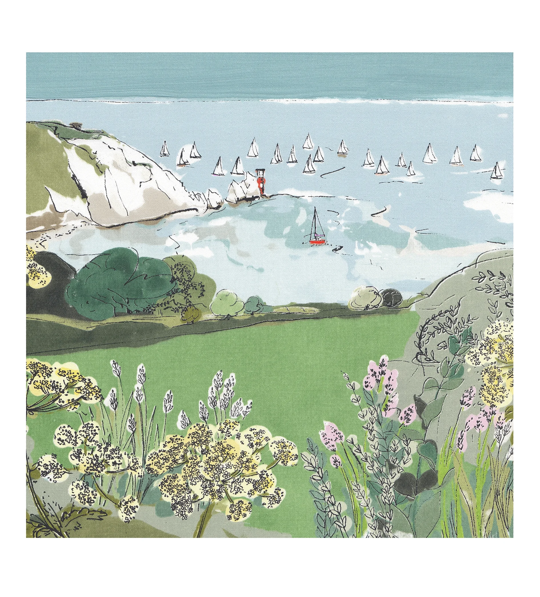 Walking The Needles Coastline limited edition print  Alex Poyner 1c .webp