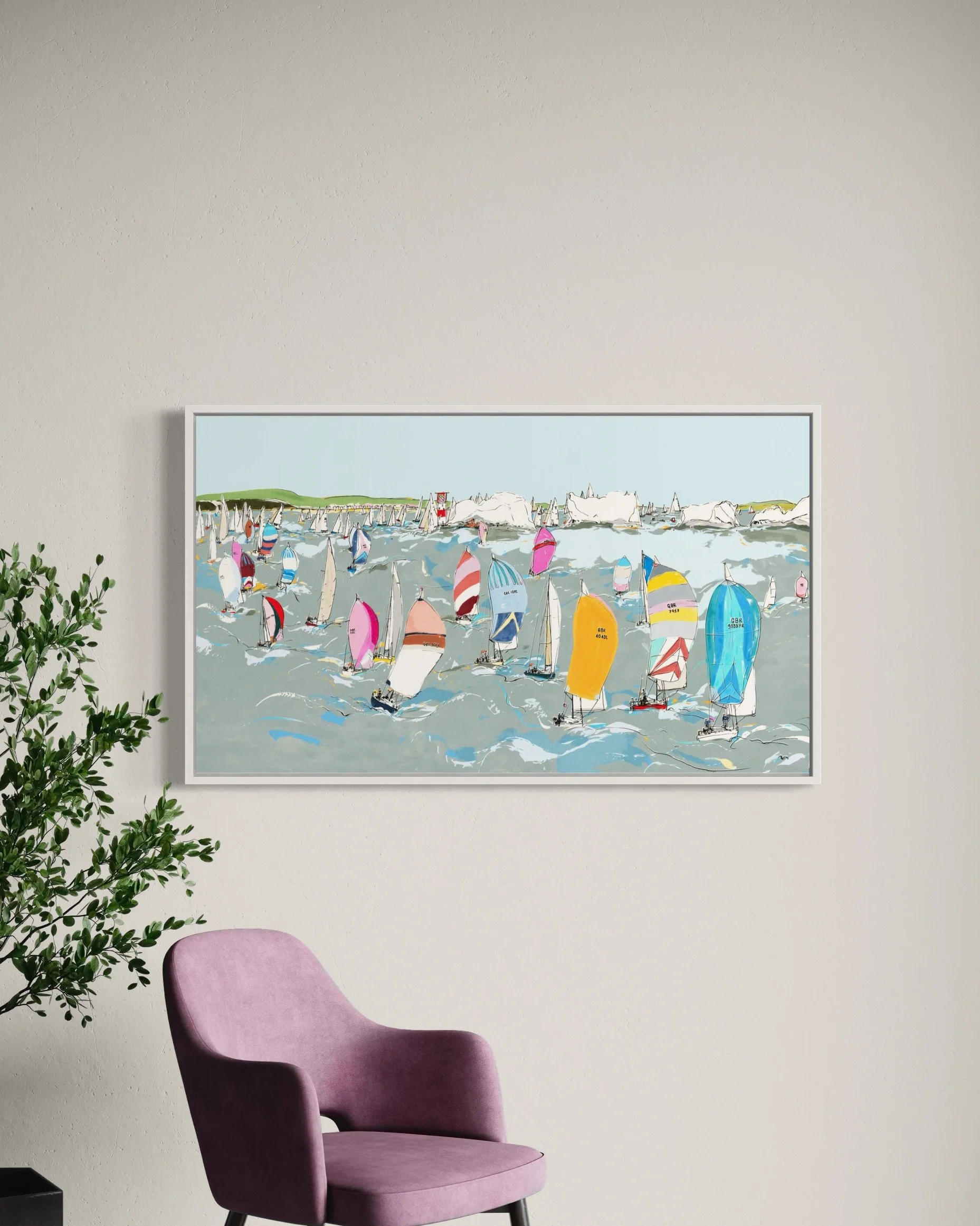 'Racing Round The Needles' 3 of 5 (115 x 70cm)