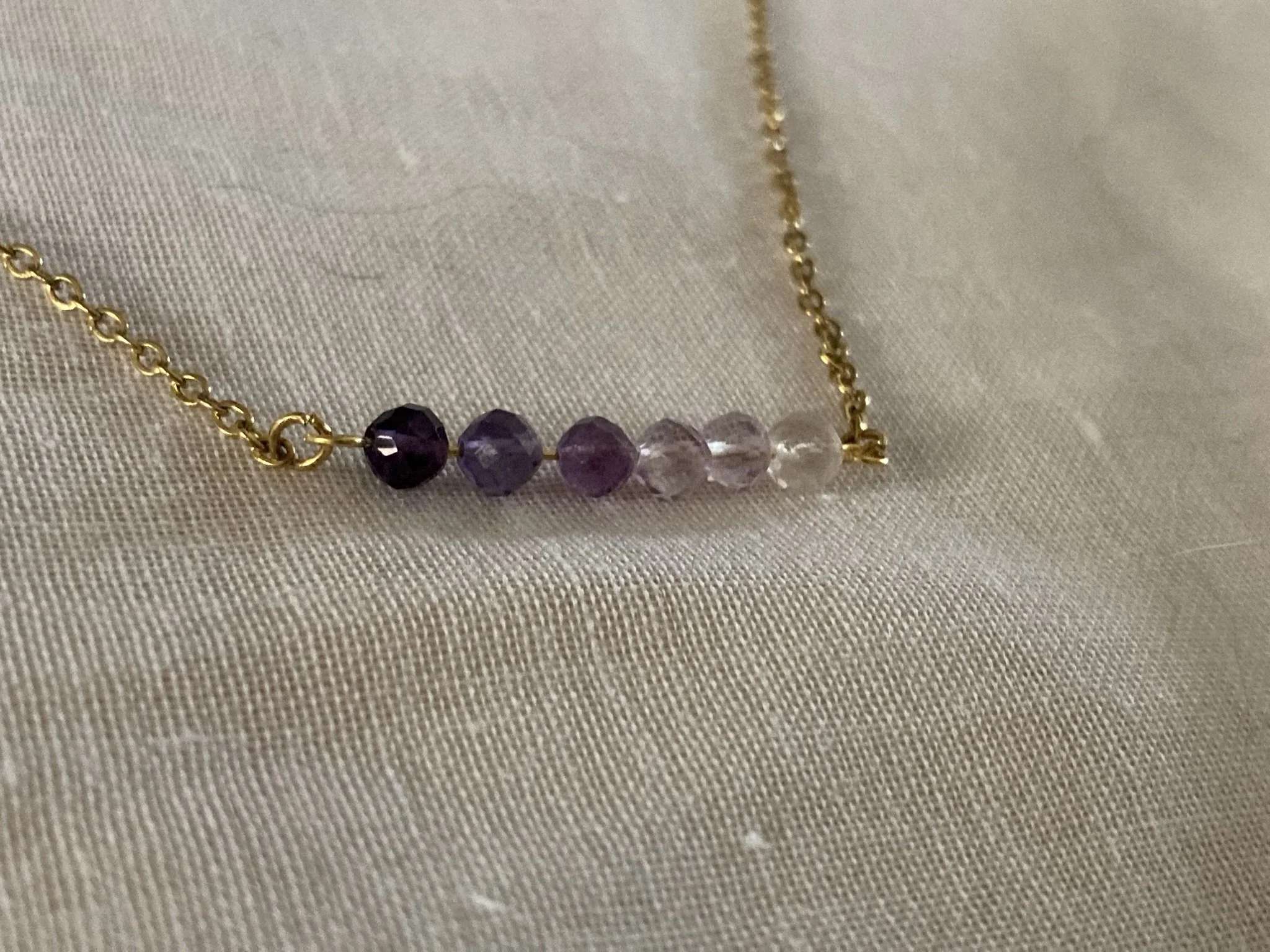 Purple Fluorite Ombre Necklace