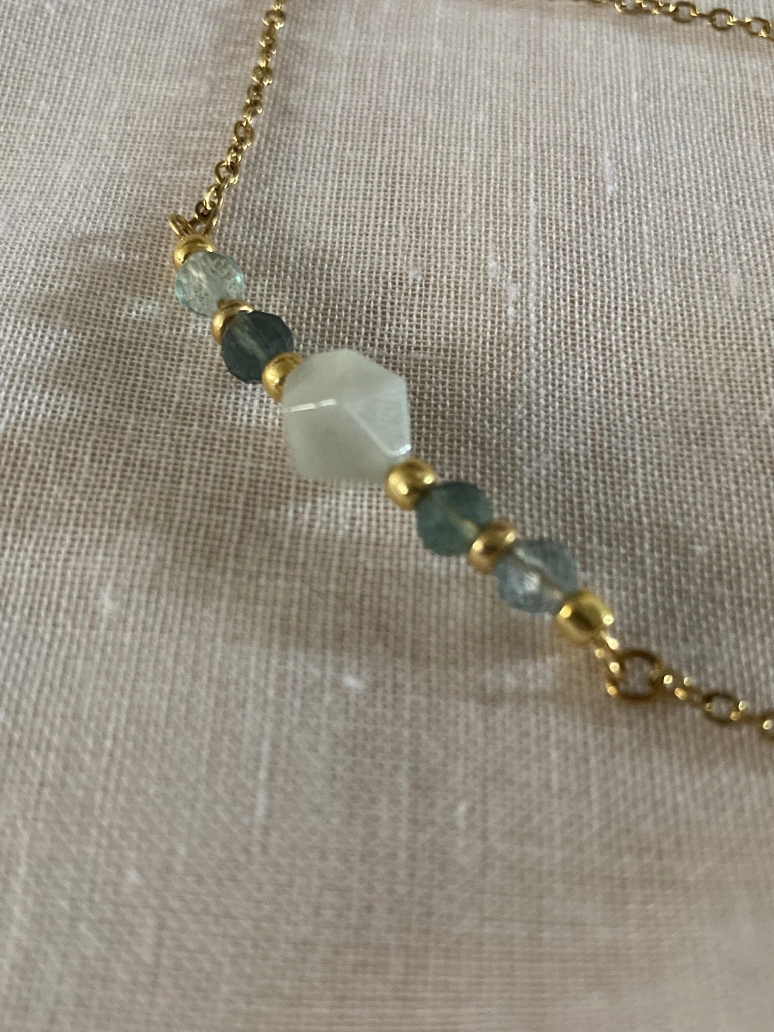 Aquamarine and Fluorite Necklace