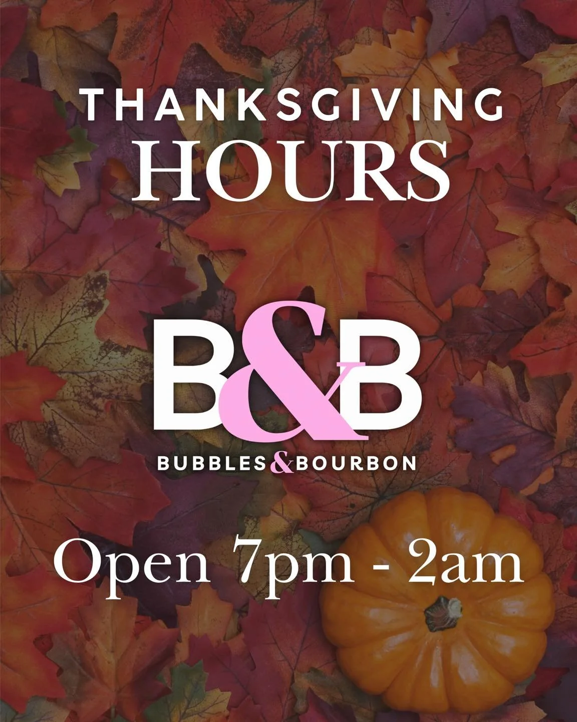 join us this Thanksgiving! 🦃🍂🥧
We&rsquo;re open 7pm - 2am