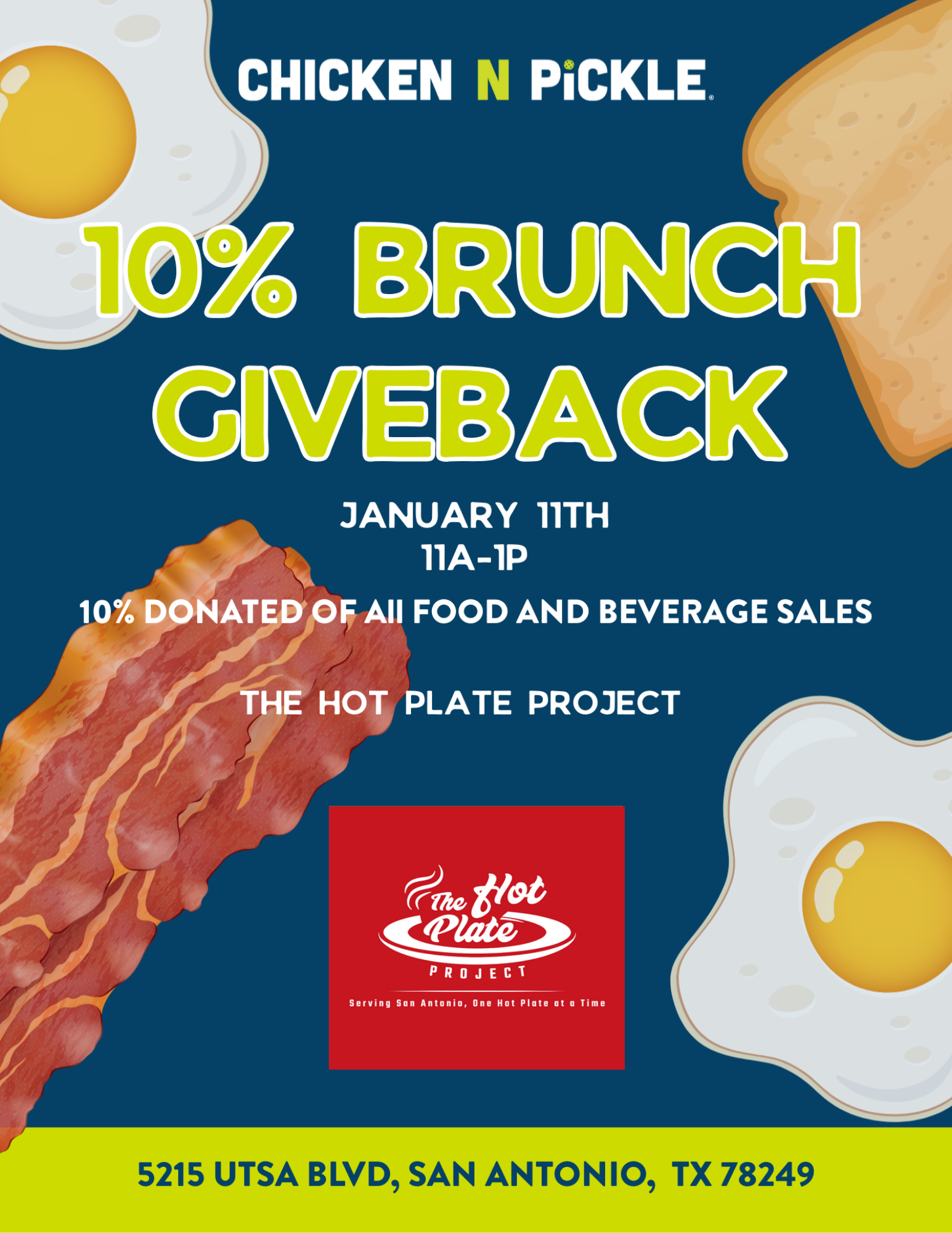 Brunch Give Back at Chicken N Pickle