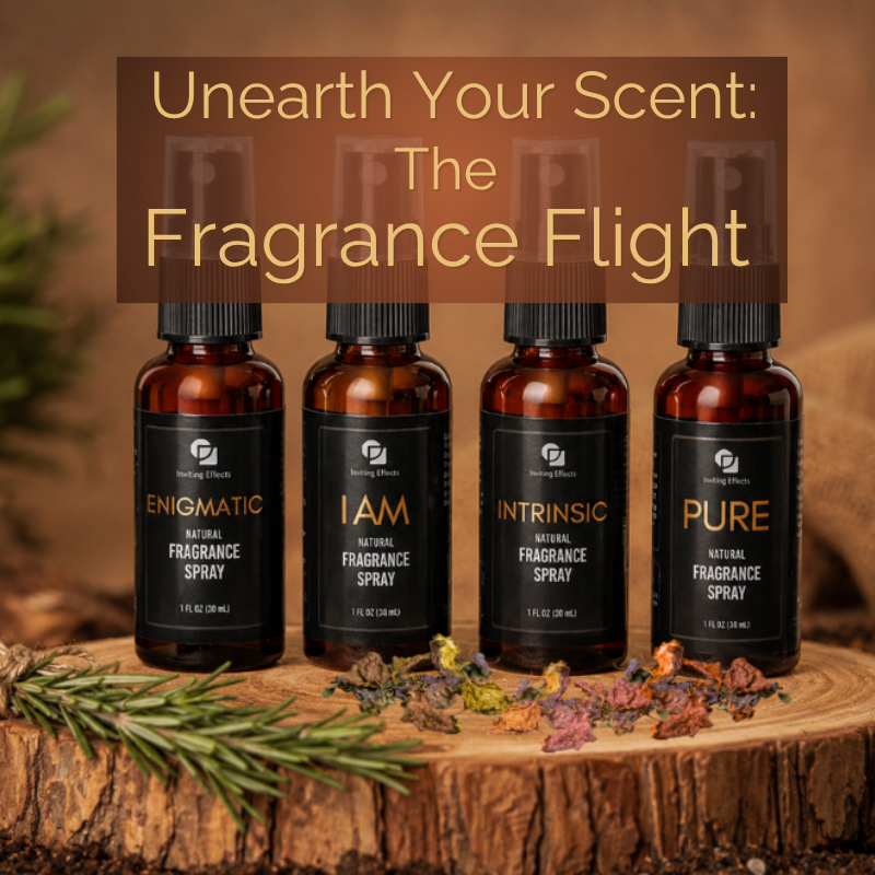 4 bottles in the Fragrance Flight
