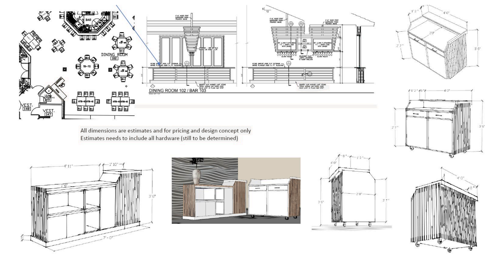 Custom Millwork and Light Fixture Design