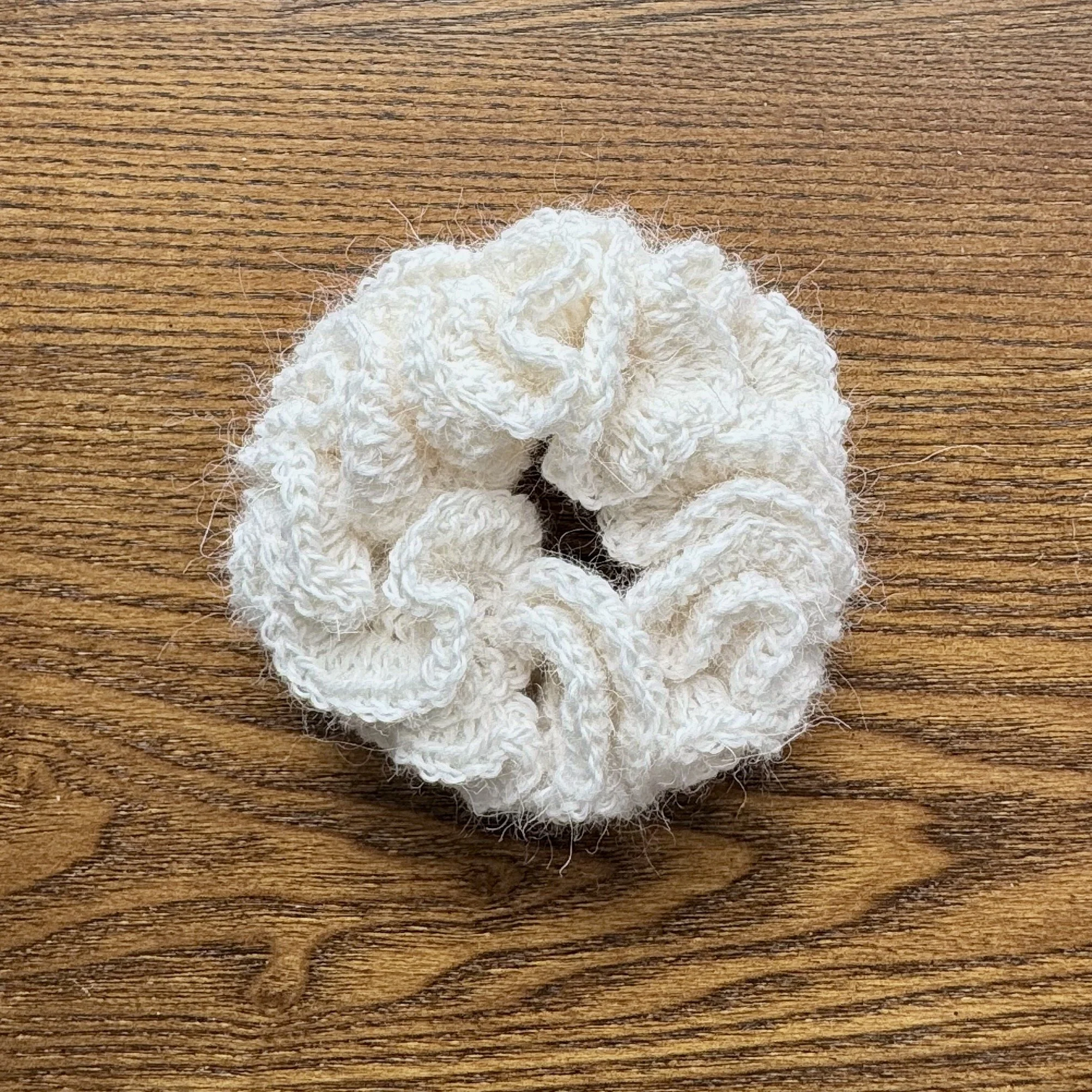 Pearl Alpaca Scrunchie