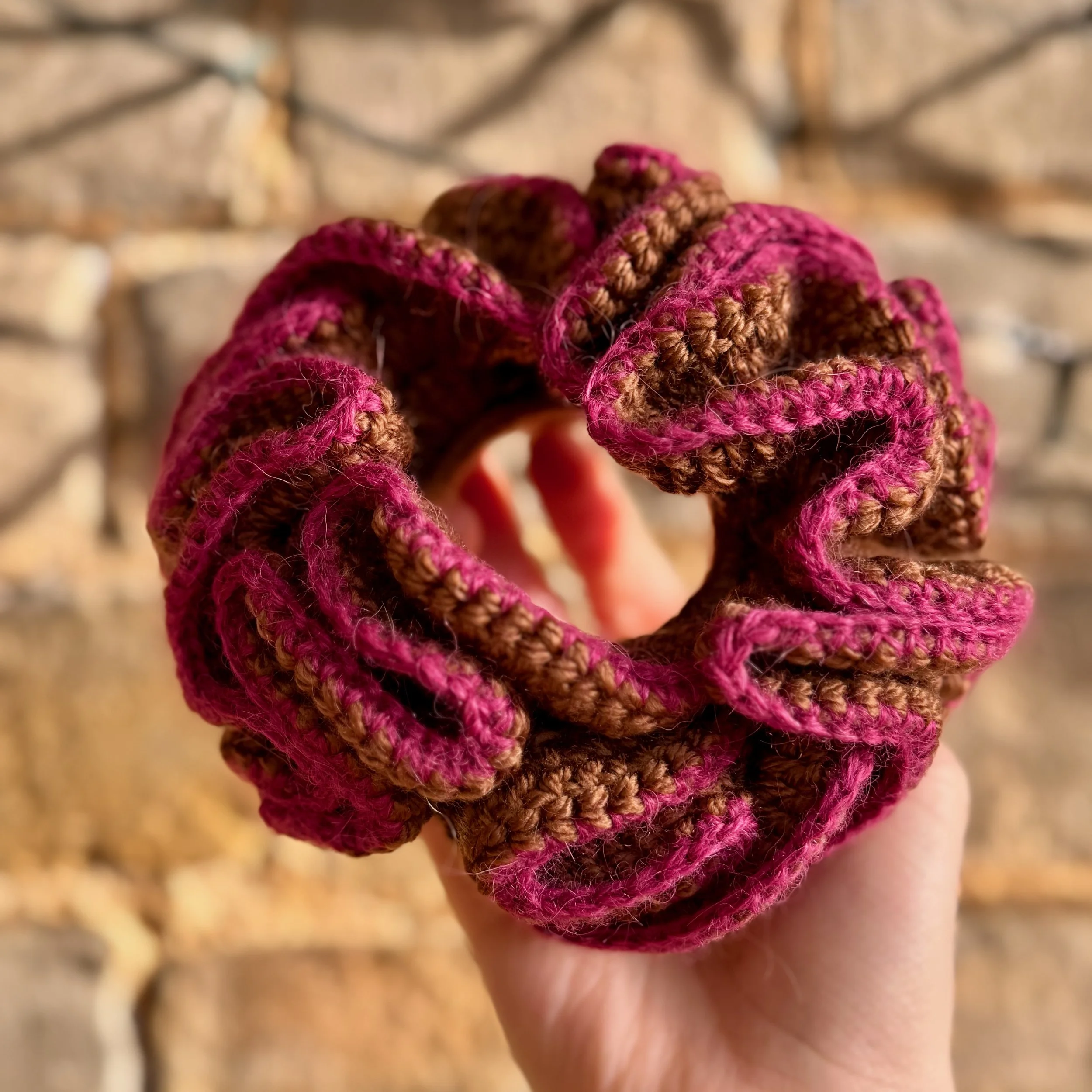 Mocha Petal Scrunchie