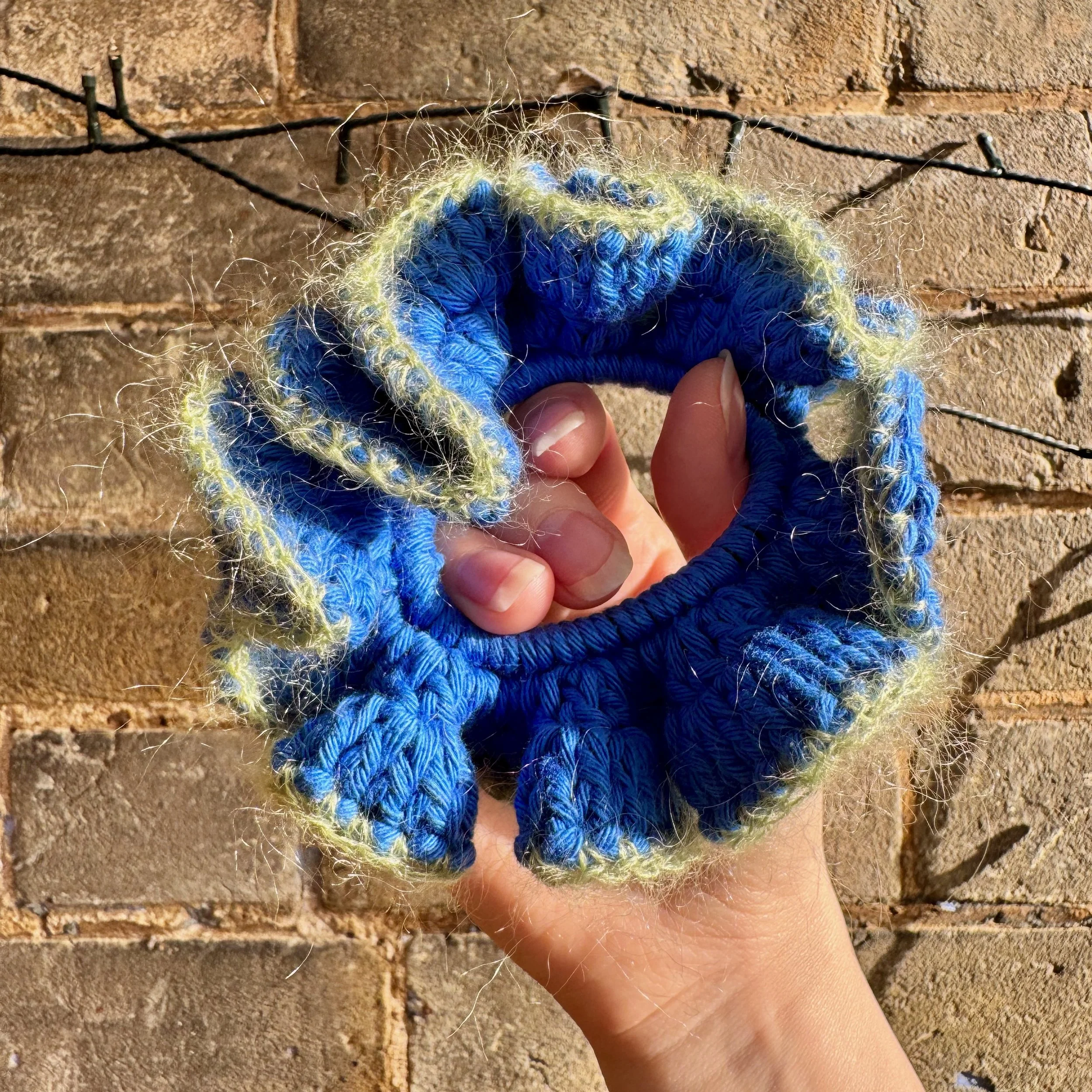 Sapphire Petal Scrunchie