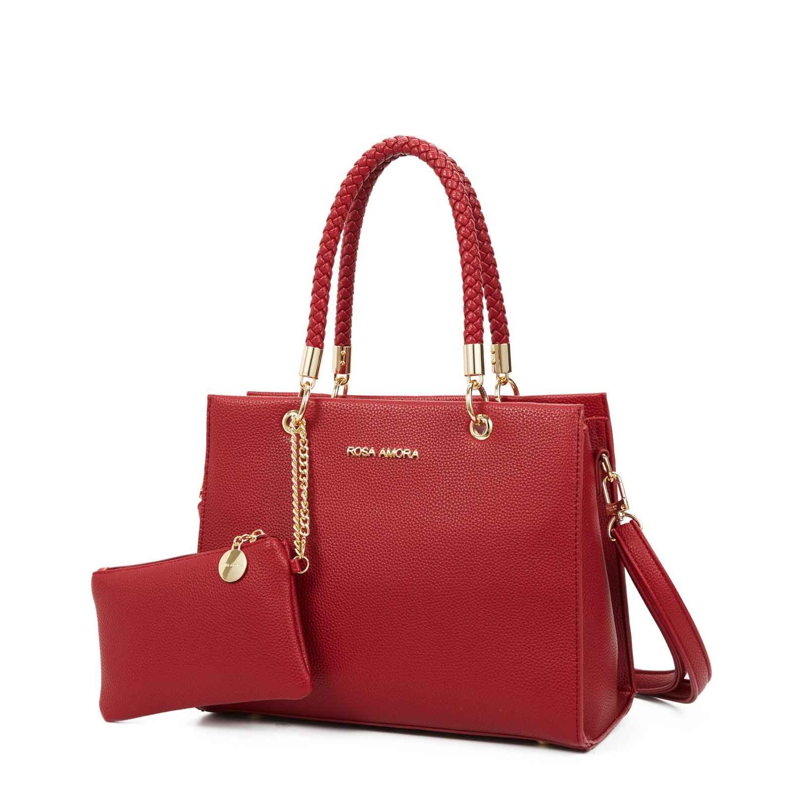 Bolsa Rosa Amora Tote Estruturada Duo