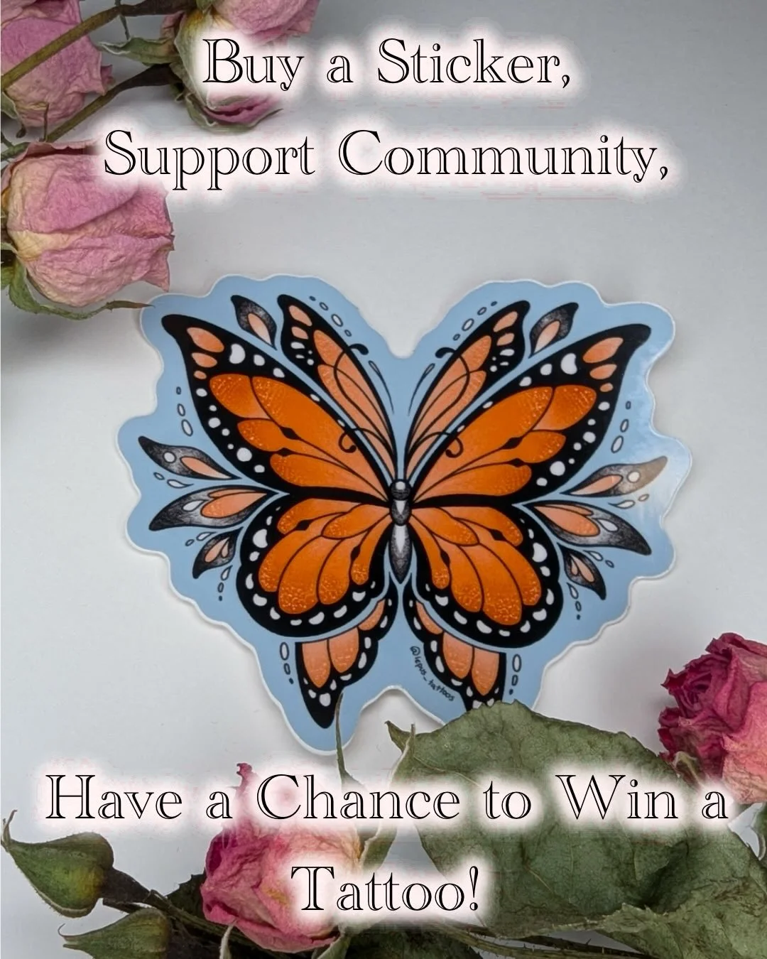 💖🦋STICKER FUNDRAISER + TATTOO GIVEAWAY! 🦋💖

I&rsquo;m doing a sticker run to support Monarca @monarca.minn as they&rsquo;re doing incredible work to support and protect our community. And, if you participate, you have a chance to win a free tatto