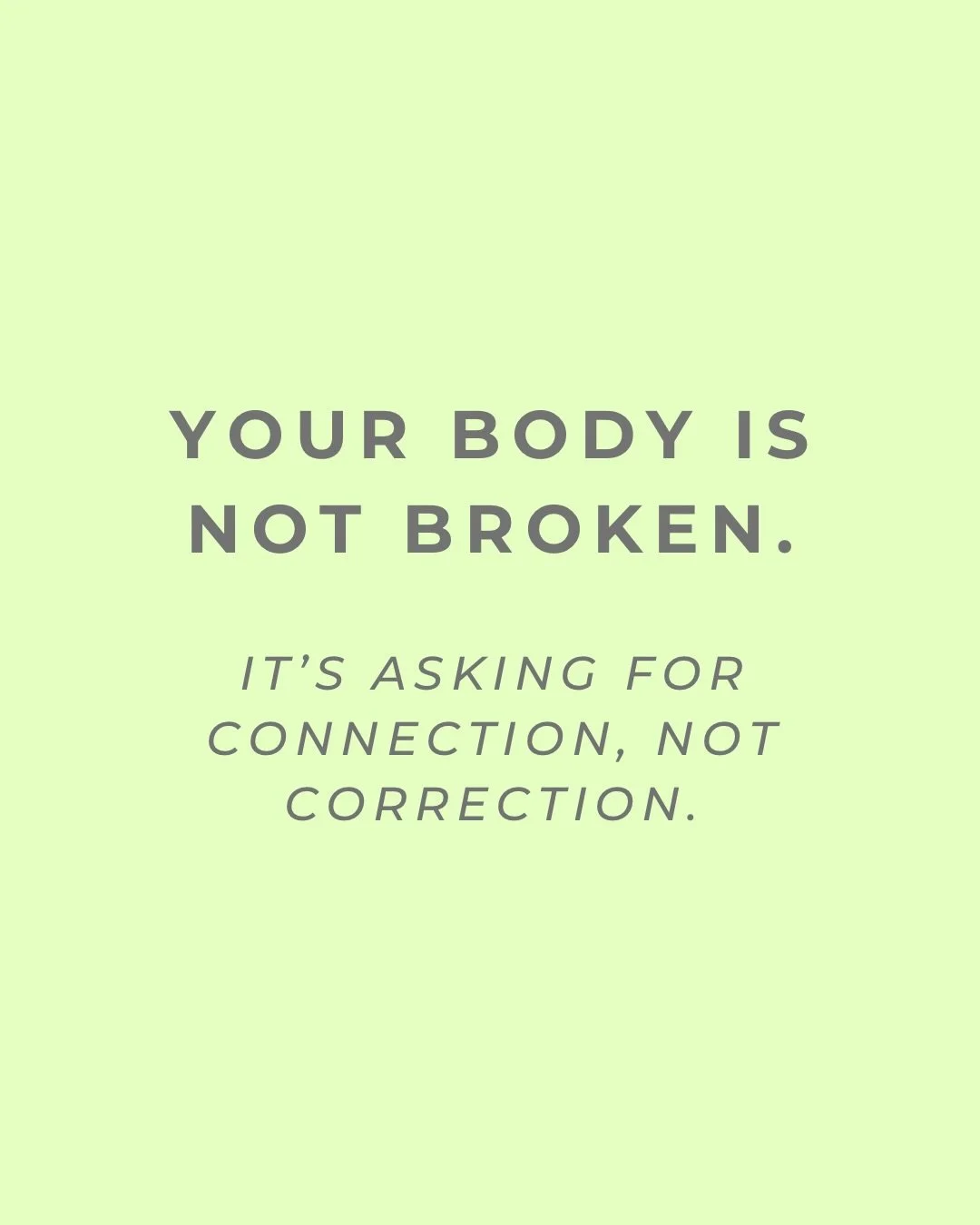 Your body is not broken.
It&rsquo;s communicating &mdash; through symptoms, through tension, through intuition, through quiet whispers you&rsquo;ve been taught to ignore.

Healing happens the moment we stop fighting our bodies and start listening to 