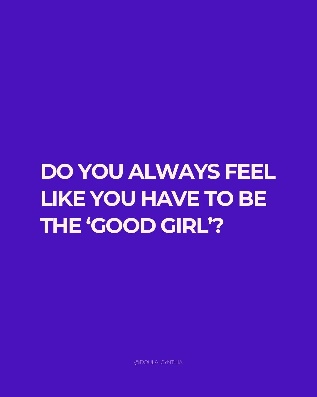 The &lsquo;good girl&rsquo; pattern is something I see in so many women I work with - especially the strong, capable, intelligent ones. 

The ones who hold everything together. 

The &ldquo;good girl.&rdquo; 

The one who doesn&rsquo;t ask too many q