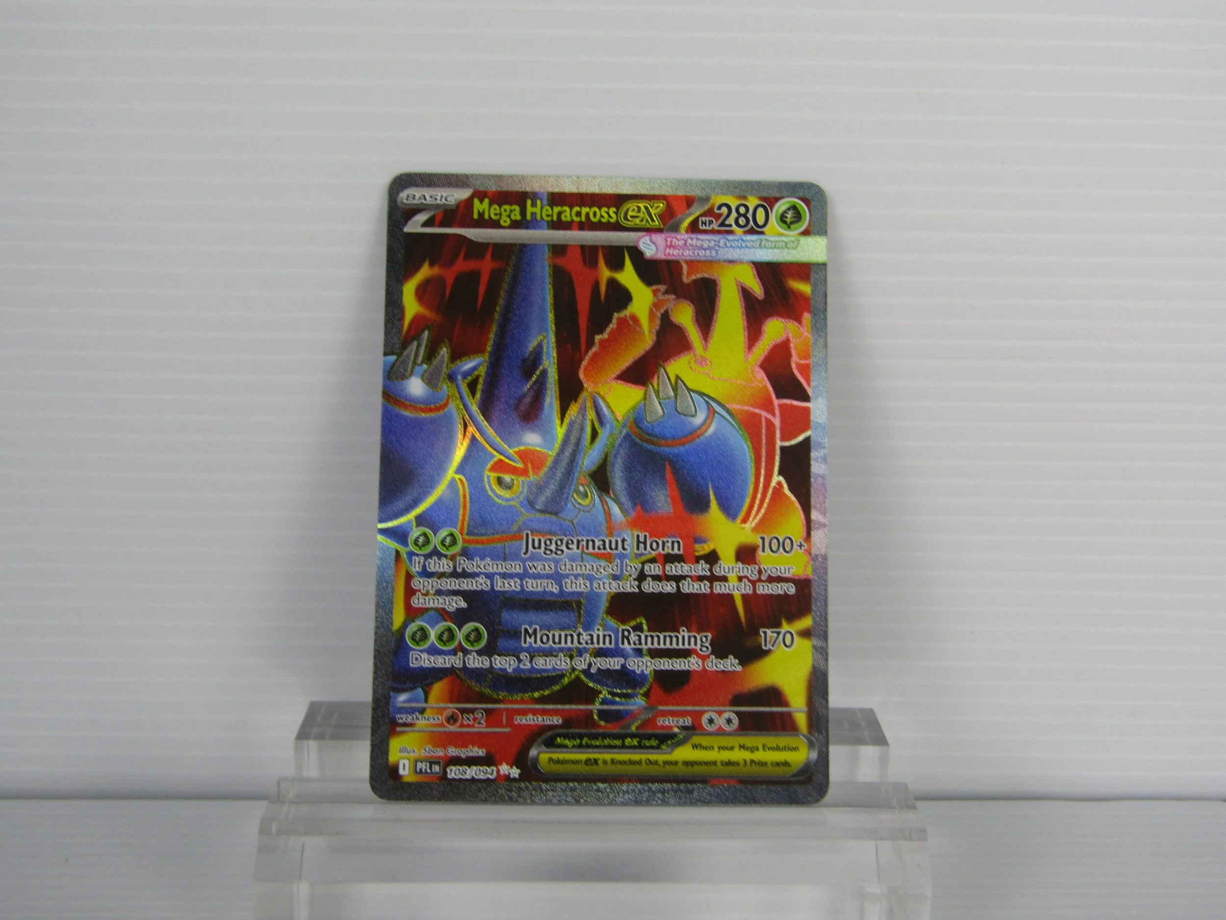 Mega Heracross EX Ultra Rare - Full Art 108/094 ( Mint )