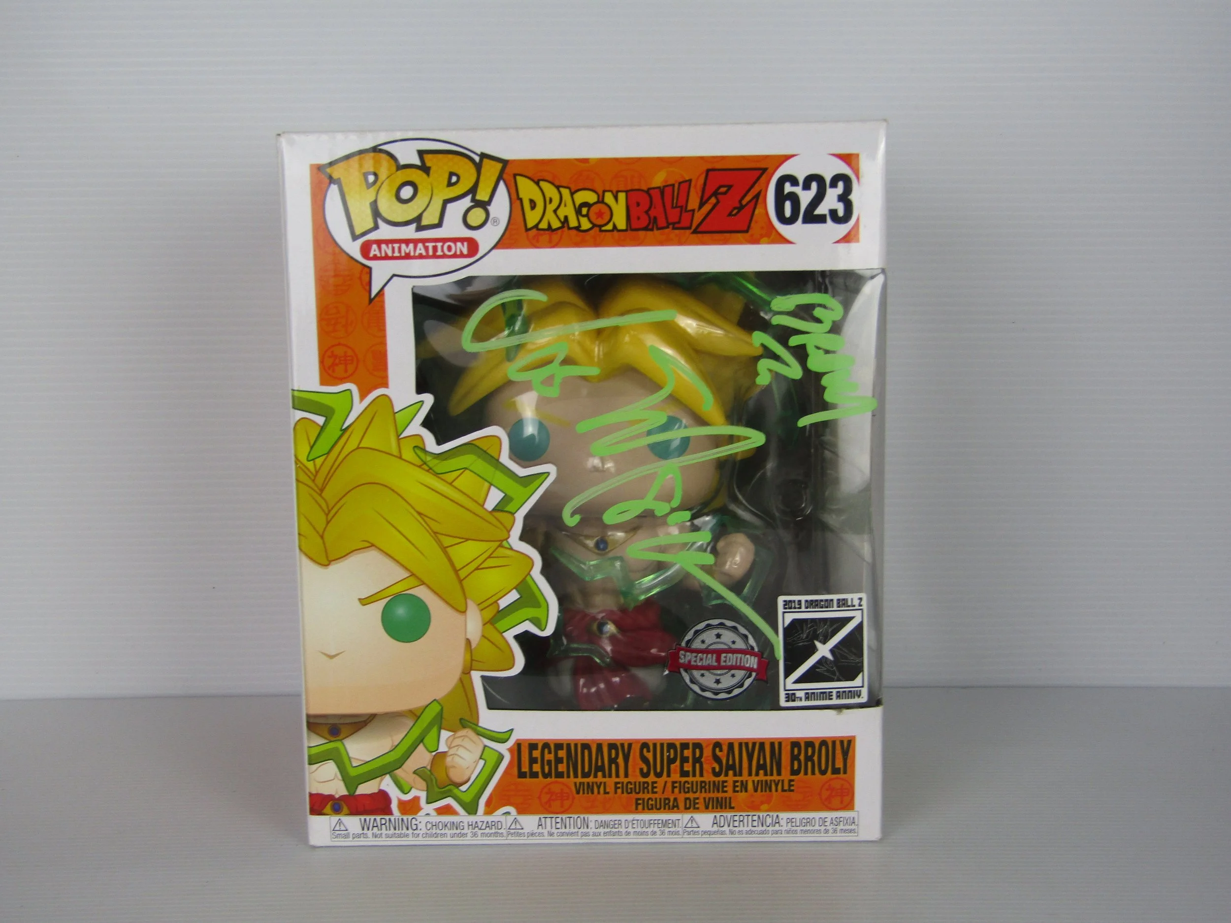 Signed Funko POP! Legendary Super Saiyan Broly 623