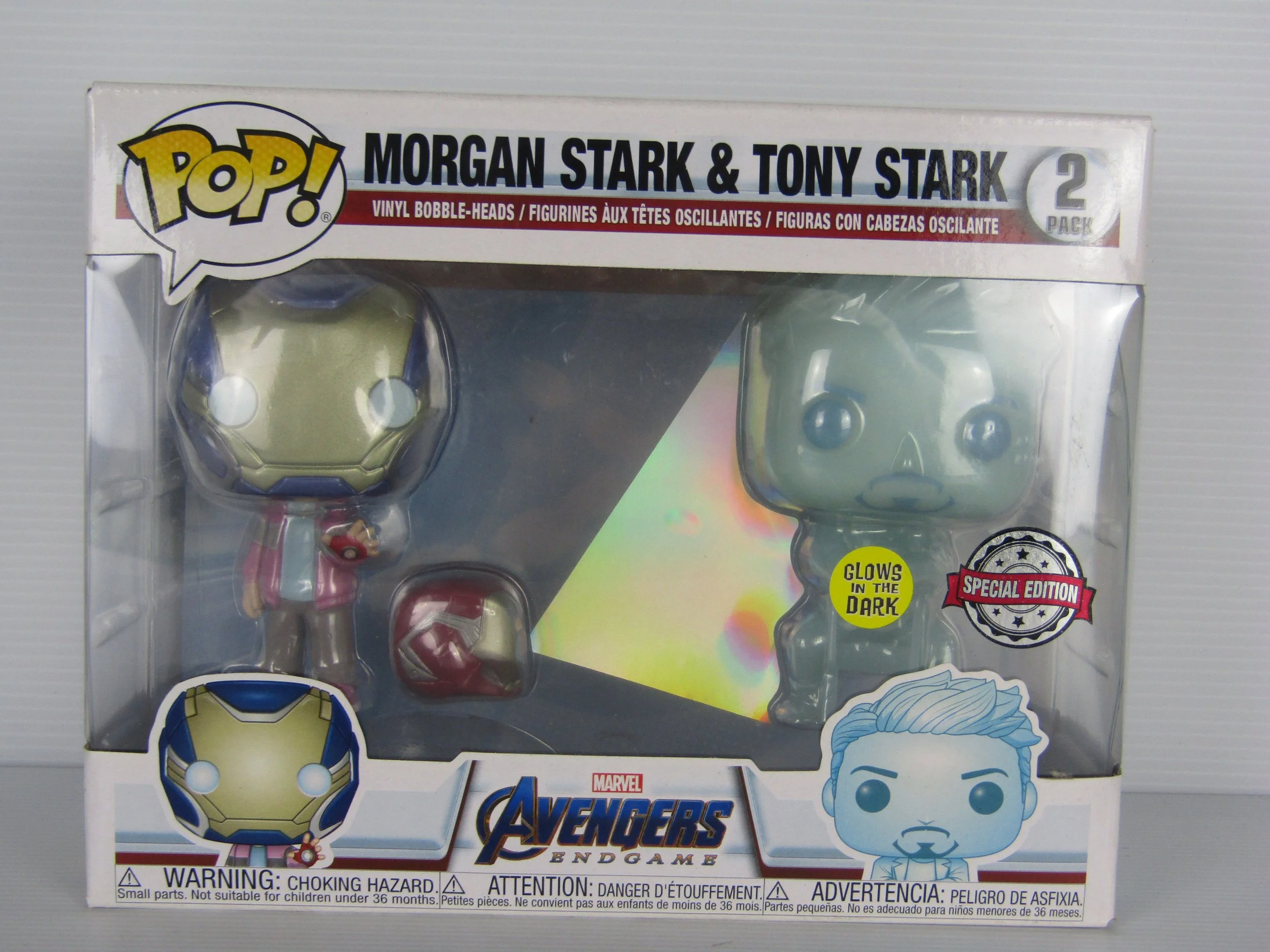 Funko Pop! Marvel Avengers: Endgame Morgan & Tony Stark Glow-in-the-Dark 2-Pack
