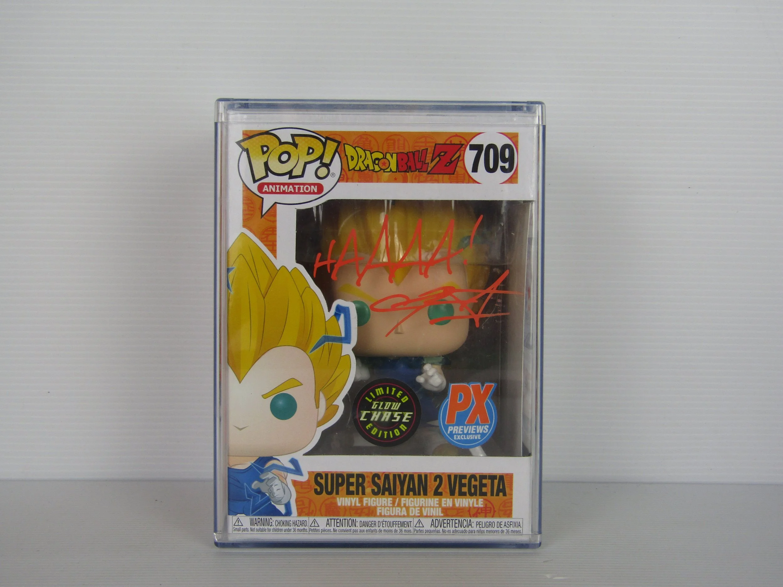 Super Saiyan Vegeta Signed Funko Pop – Limited Edition . CHASE