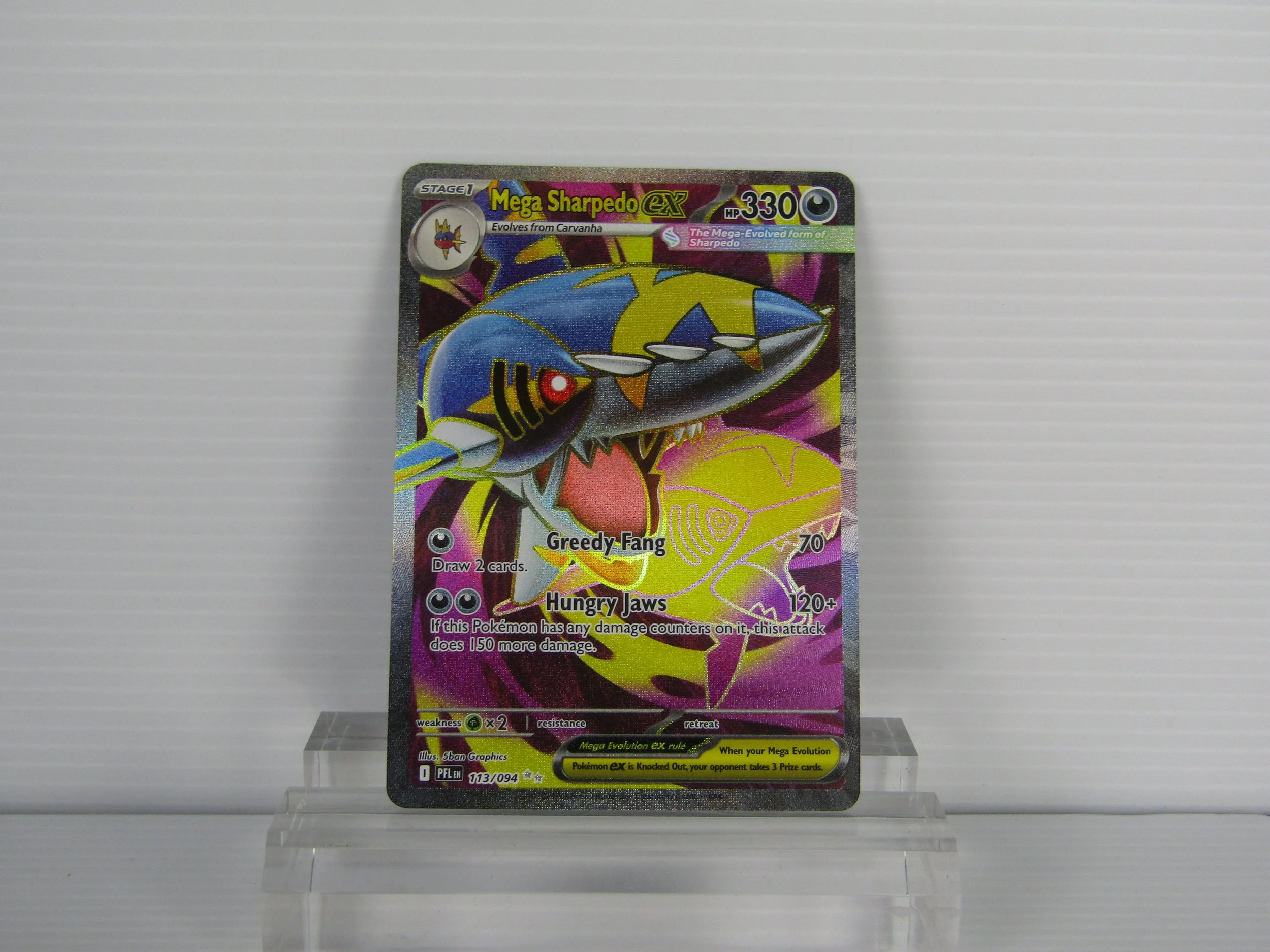 Mega Sharpedo EX Full Art Ultra Rare ( Mint )