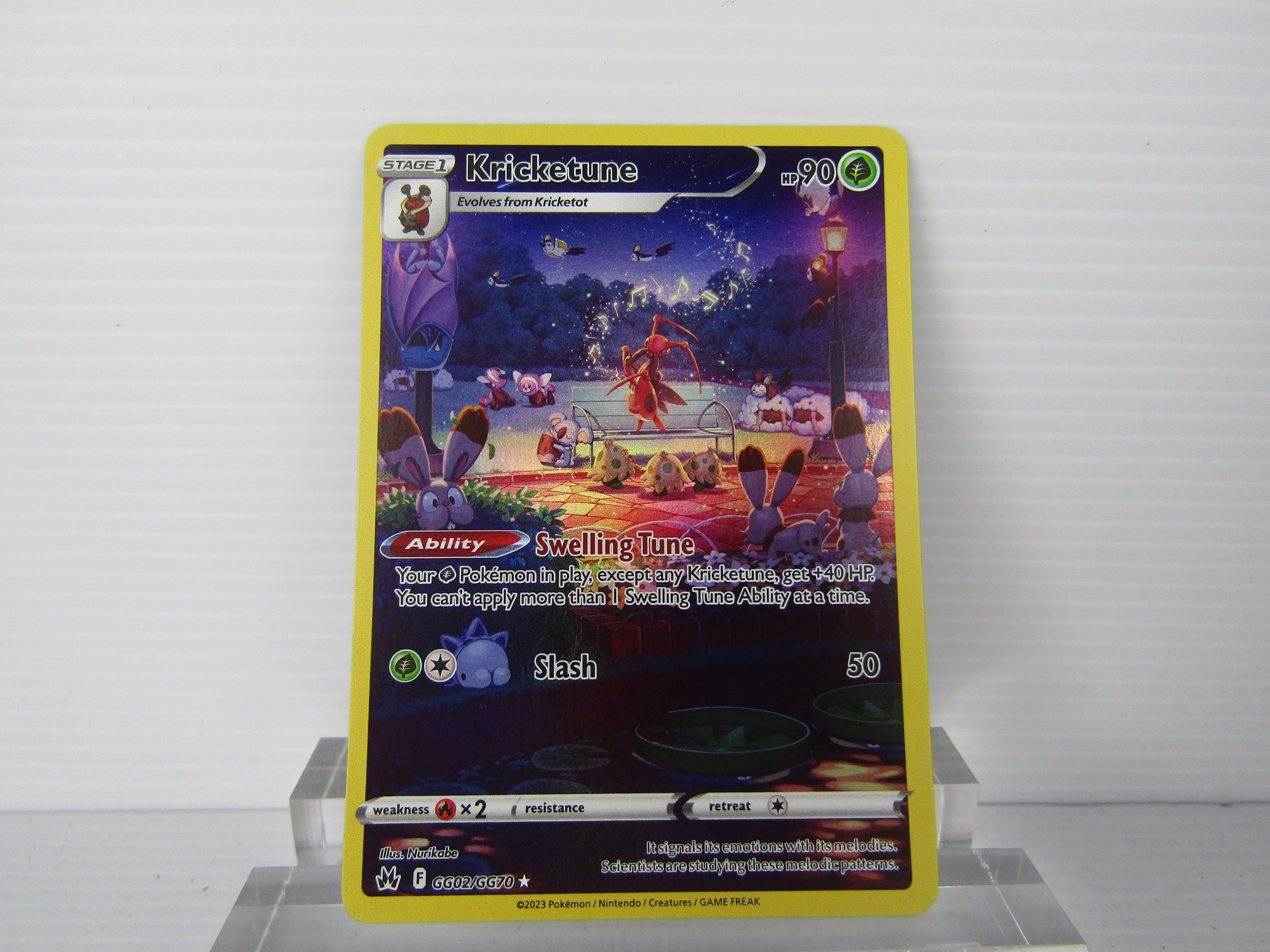 Crown Zenith Kricketune Holo Rare Card. Mint