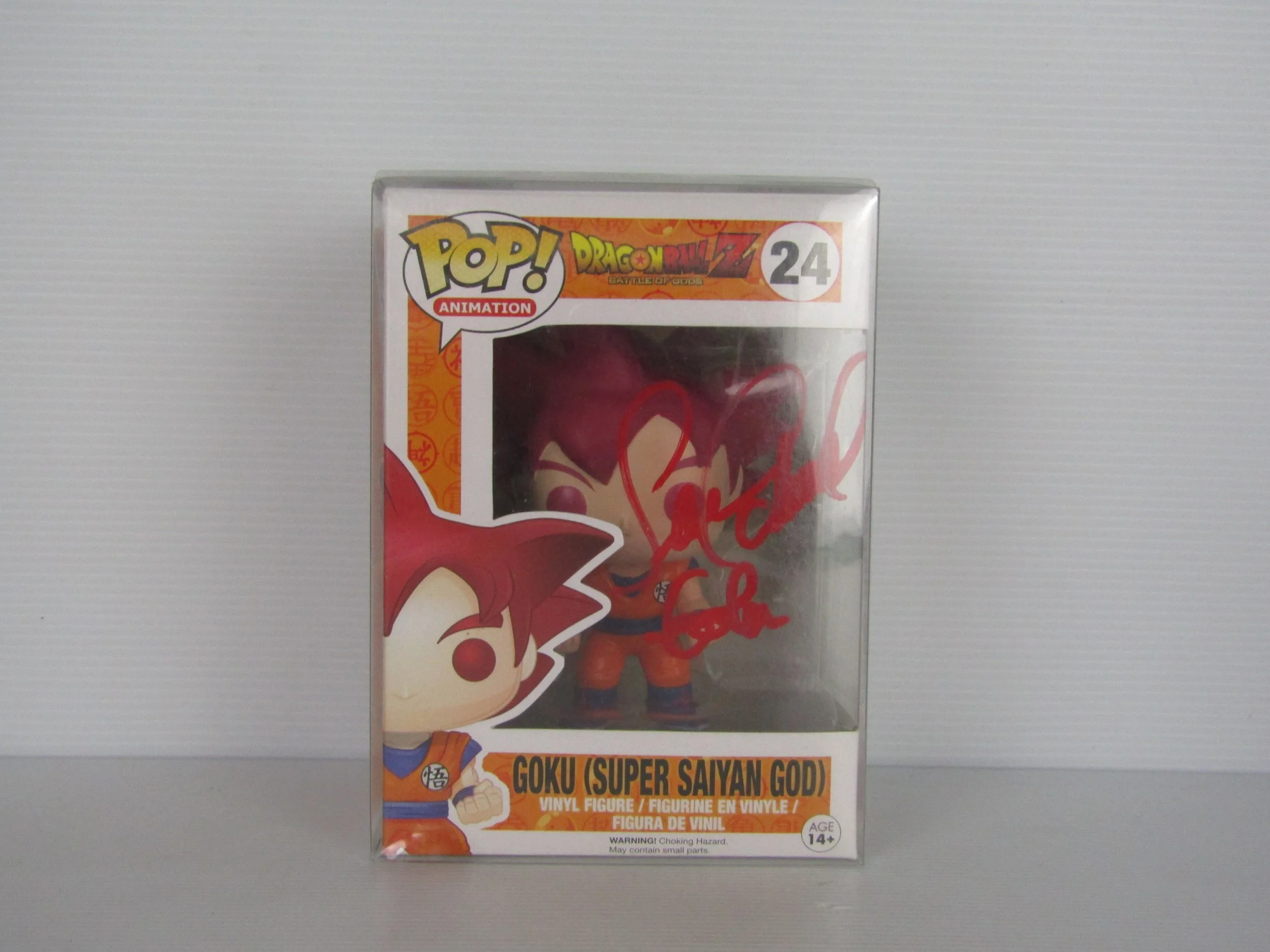 Sean Schemmel Signed Super Saiyan God Goku Funko Pop