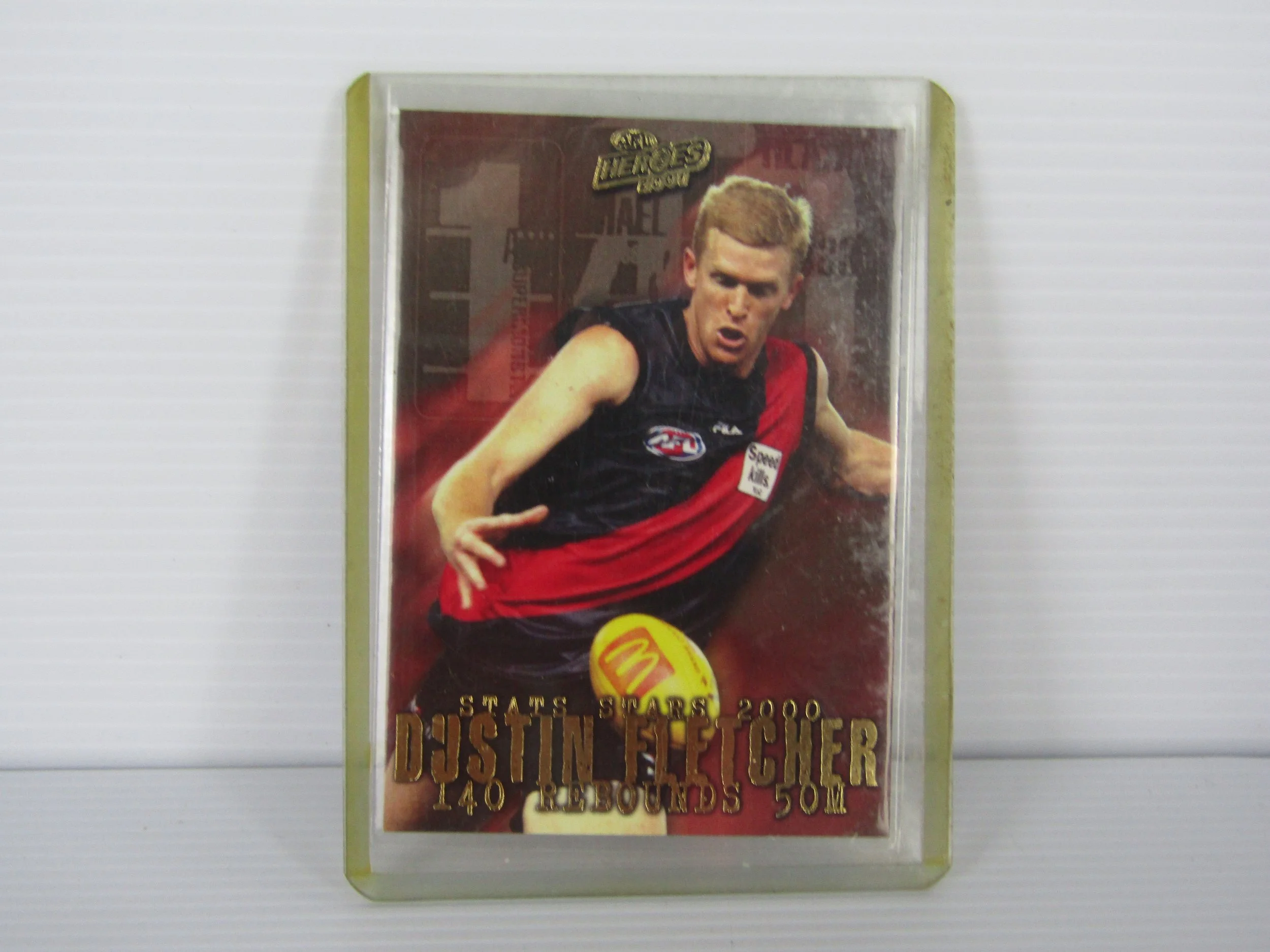 Dustin Fletcher Stats Stars 2001 esp Heroes AFL Card