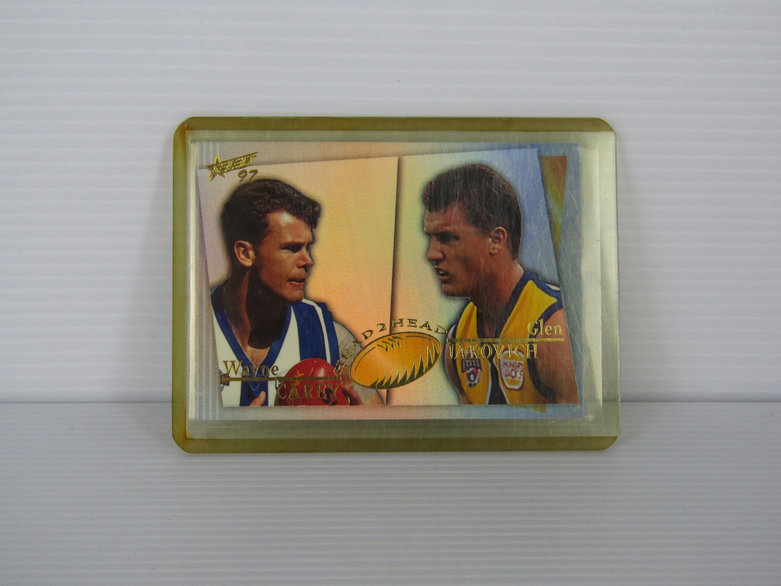 1997 AFL Select Head 2 Head Card: Wayne Carey & Glen Jakovich