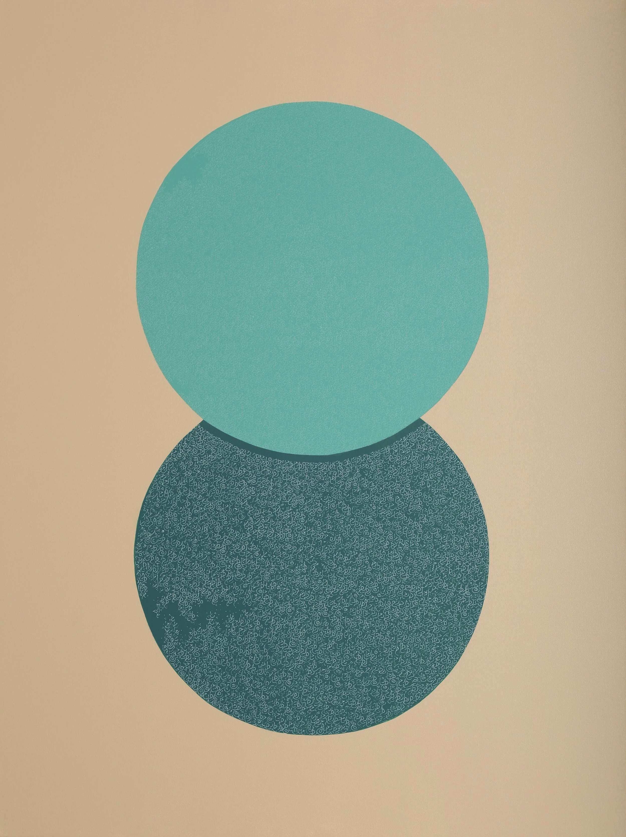 Between us II (2025) ink acrylic on canvas 36 x 48 - inches 450,000 PKR.jpg