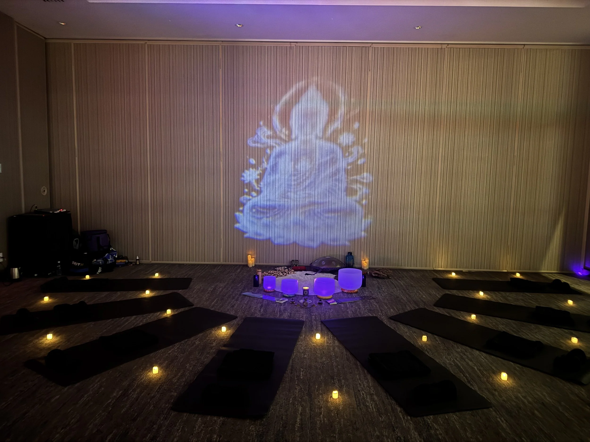 Lie down and let your stresses melt away with a custom Solar Soul Circle sound bath in Vancouver BC at the Paradox Hotel. Booked by Destination Vancouver.