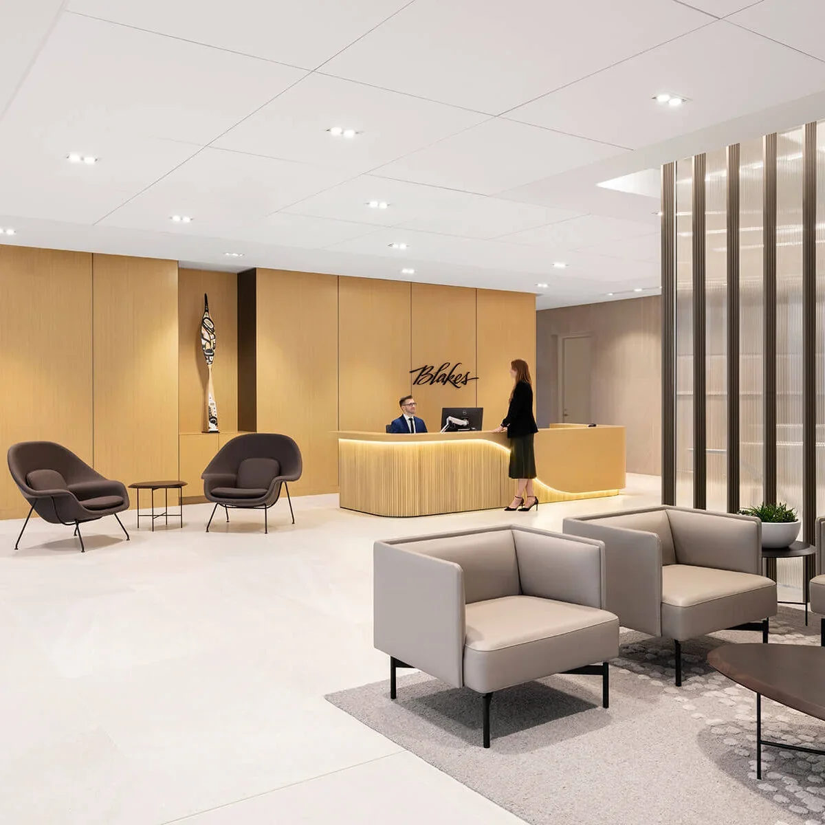 Blakes law firm front desk and waiting area