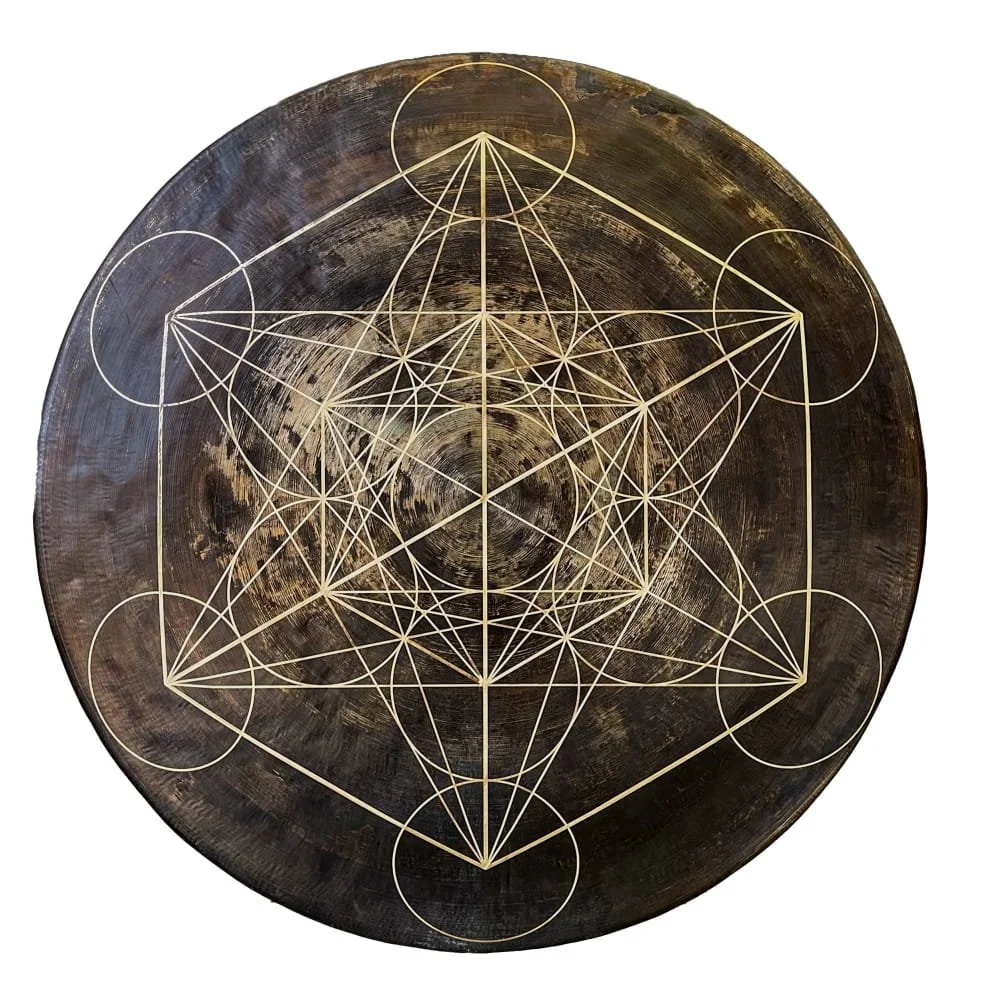 32" Metatron's Cube Sacred Geometry Gong