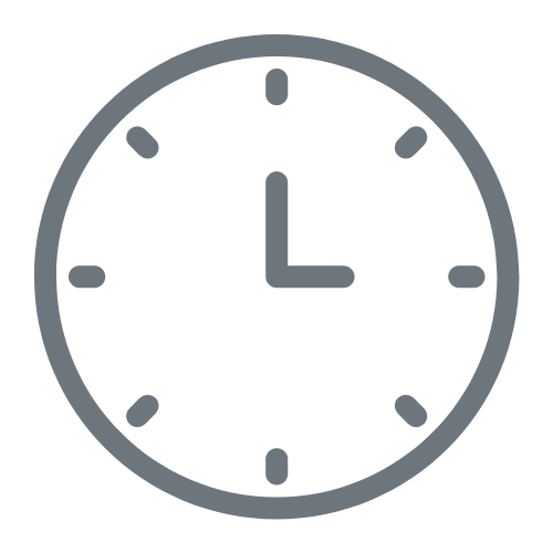 An analog clock showing 3:00.