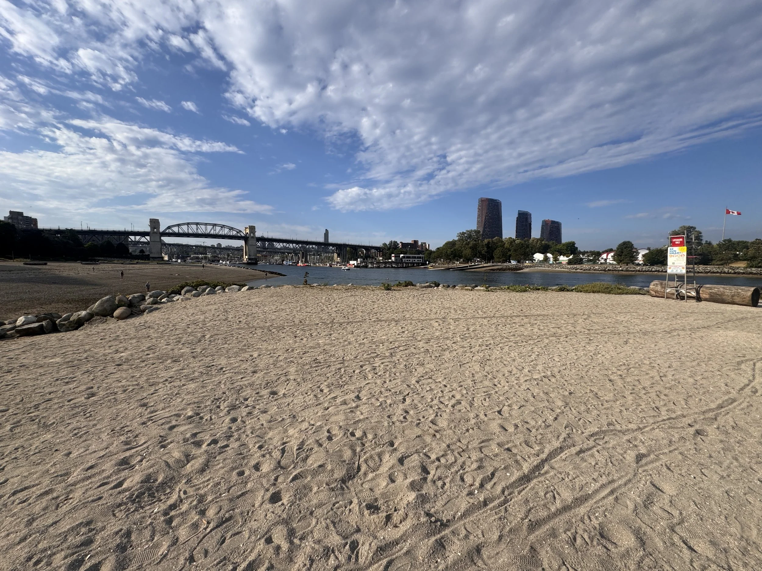 Before photo of the beach space we transformed into a sound bath
