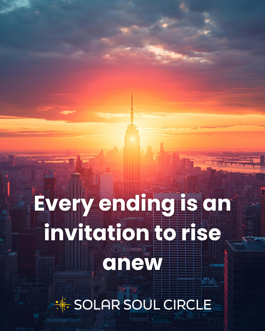 Every ending is an invitation to rise anew quote about transformation, growth, and new beginnings