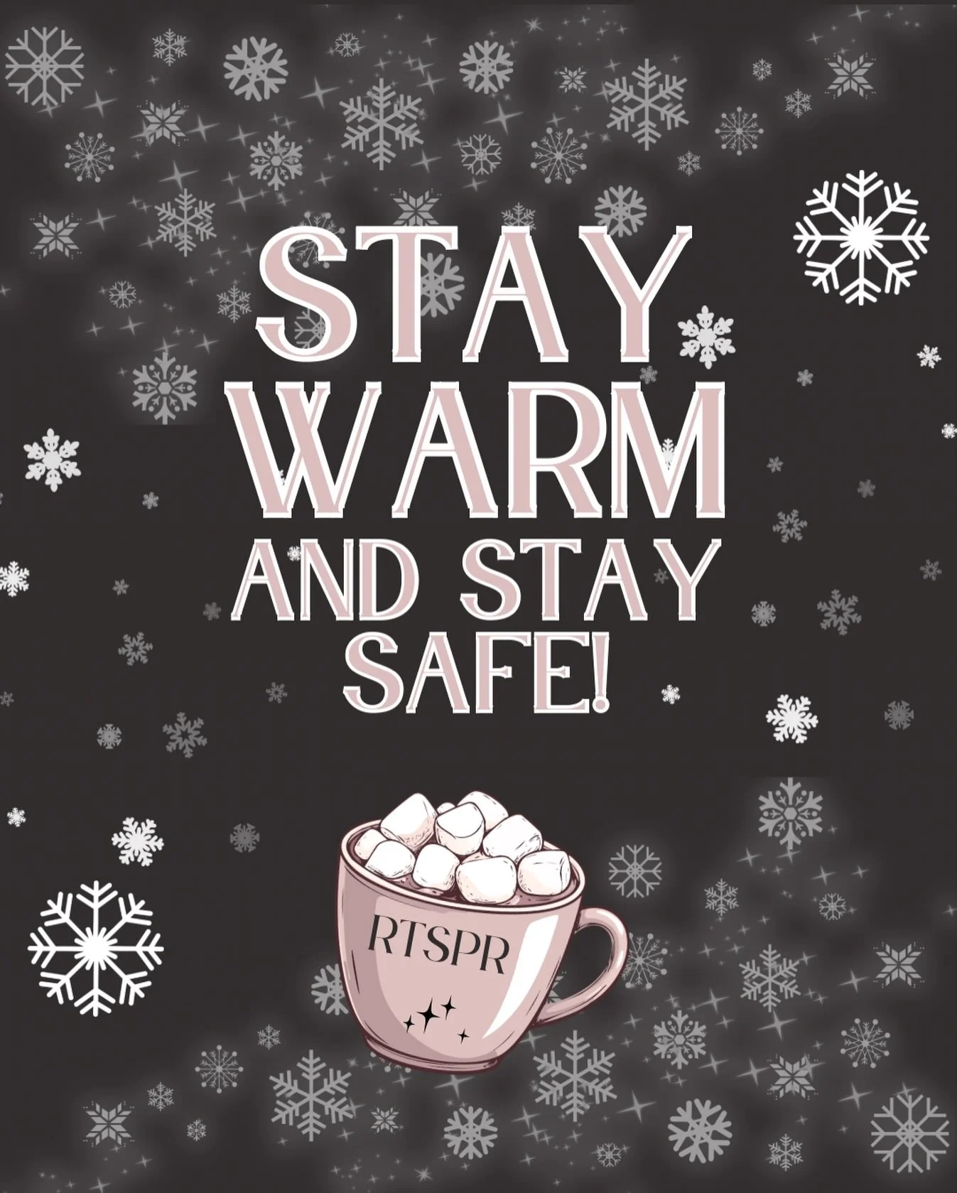 Hey friends! We understand so many of you are in the path of this upcoming winter storm. So are we. (Southern Ohio here.)

We wanted to make sure you are all warm and safe for these upcoming days! 

We know this storm could cause power outages, inter