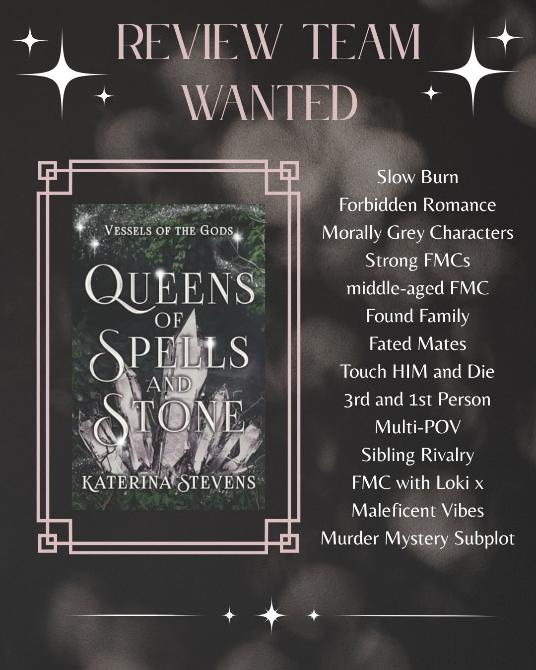 📣 LAST CALL FOR THIS ROMANTASY RE-RELEASE by @authorkaterinastevens! 📣

You do not want to miss out in celebrating Queens of Spells and Stone&rsquo;s one year indie-publishing birthday by helping support the re-release! With a brand new edit AND an