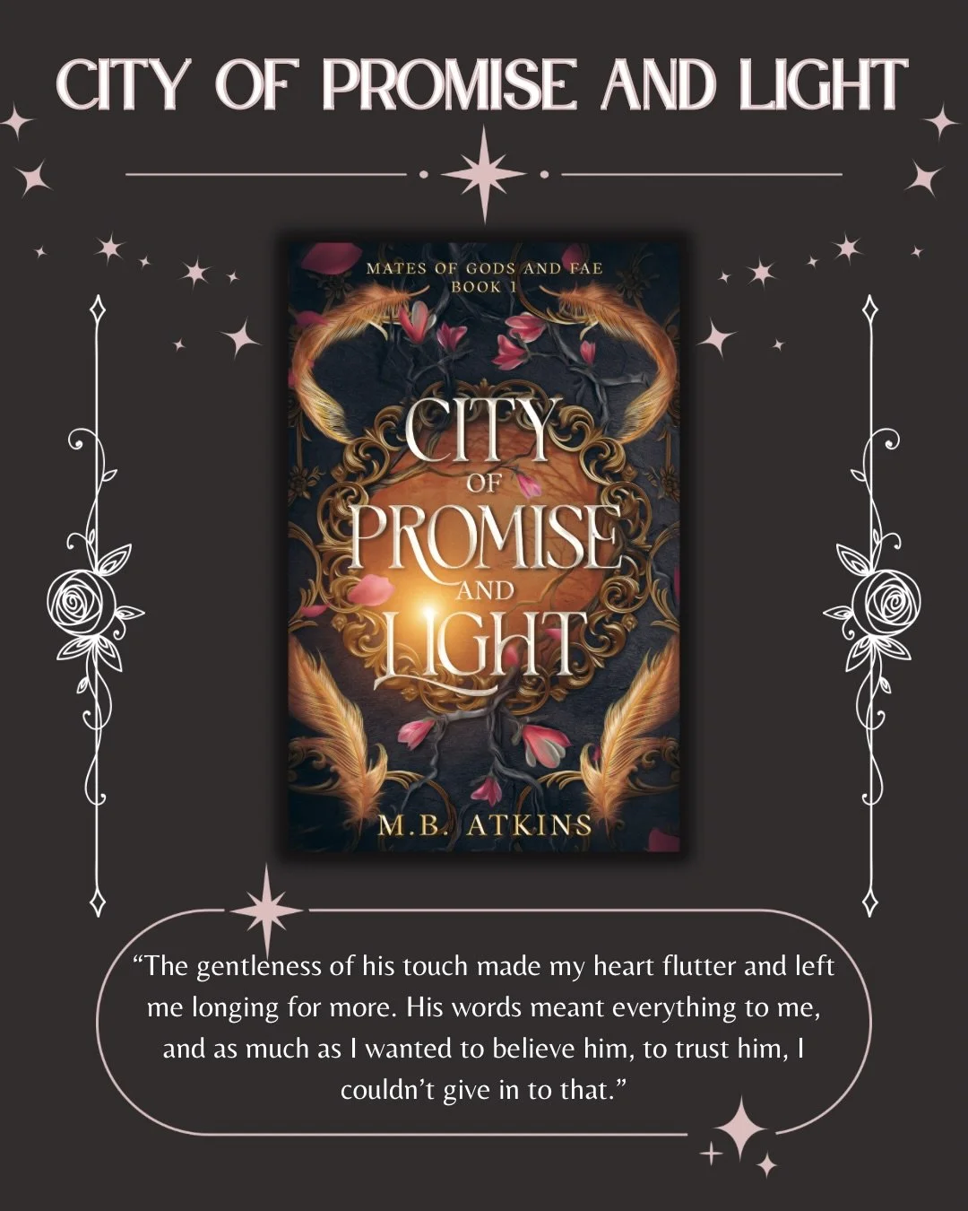 Here are some of our favorite quotes from our lovely @m.b.atkinsauthor. 

City of Promise and Light &amp; City of Shadow and Bone, are available now on Kindle Unlimited and for purchase on Amazon, B&amp;N, and Bookshop.org. Signed copies are availabl