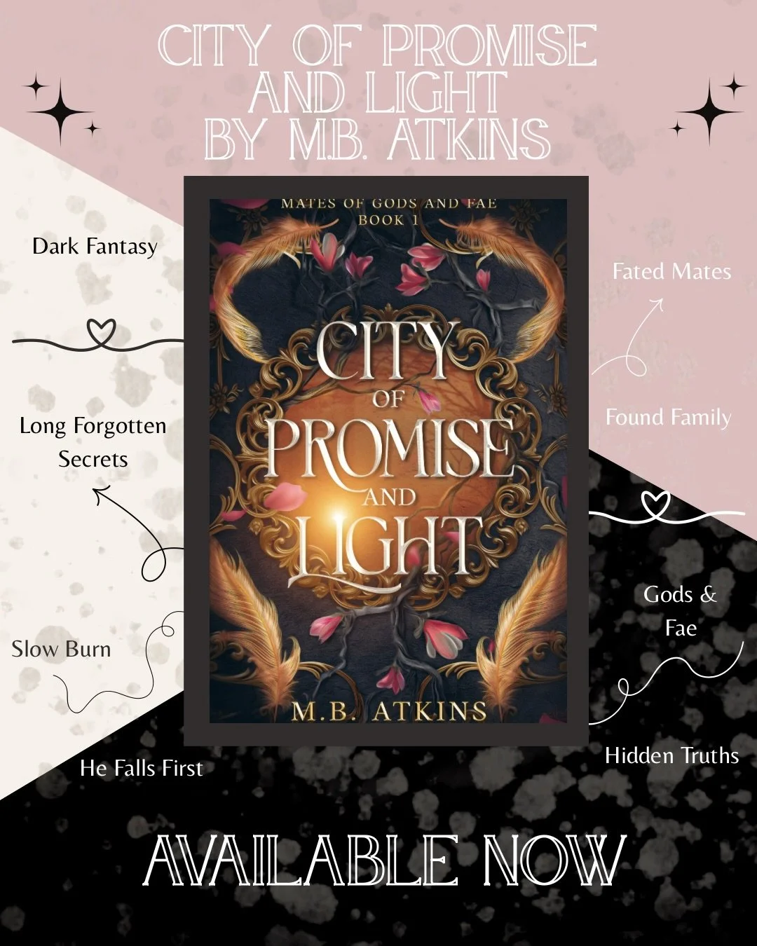 Let&rsquo;s talk about Mates and Gods and Fae series by @m.b.atkinsauthor 🖤

City of Promise and Light is available now on Kindle Unlimited and for purchase on Amazon, B&amp;N, and Bookshop.org. Signed copies are available on her website, mbatkins.c