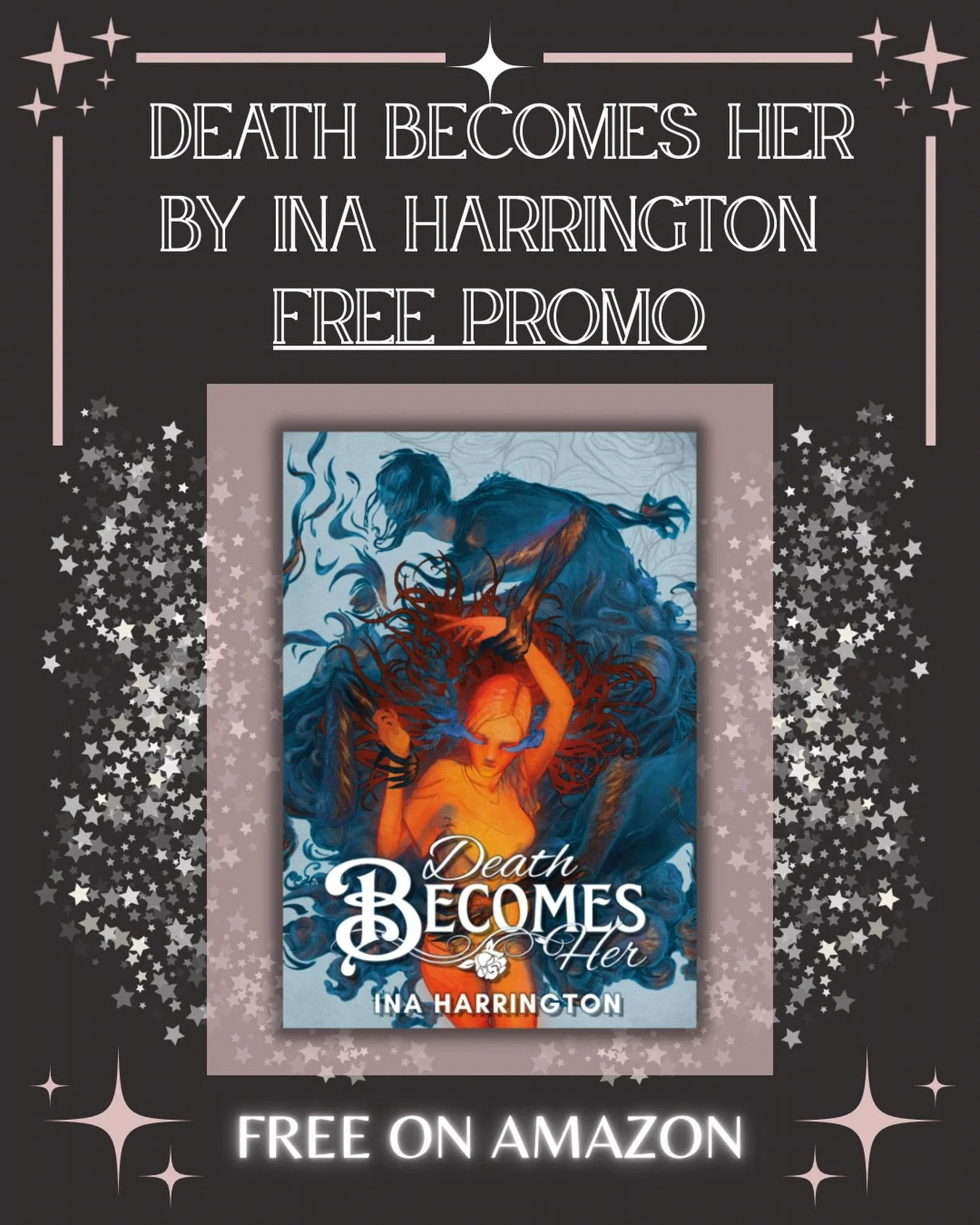 Don&rsquo;t miss out! On May 14th and 15th &ldquo;Death Becomes Her&rdquo; by @inaharringtonauthor e-book is available for free on Amazon!

Don&rsquo;t miss out on this paranormal urban fantasy!

Make sure you&rsquo;re following @rattlethestarspr and