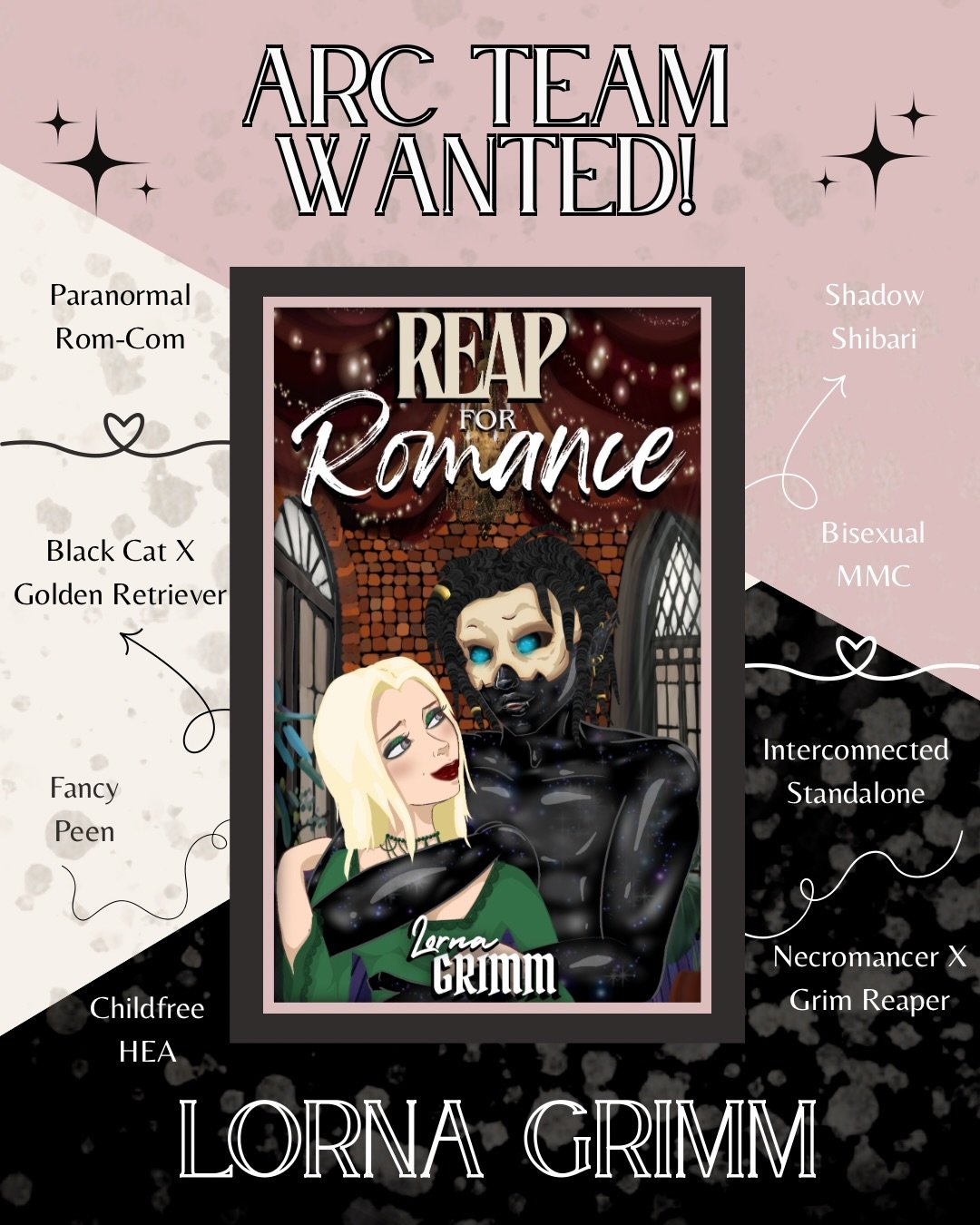 We are so excited to invite you to be part of @lornagrimmauthor&rsquo;s ARC Team! We are looking for a team of dedicated influencers that are genuinely excited about her upcoming release, Reap for Romance.&nbsp;

Reap for Romance is an interconnected