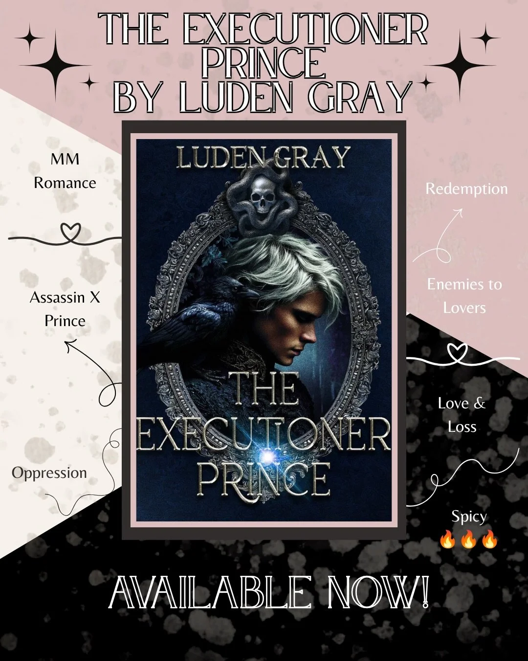 For Pride Month, we want to take time to highlight all of the amazing books from our authors that showcase queer love, have queer characters or has lgbtqia+ representation!

Starting off with &ldquo;The Executioner Prince&rdquo; by @ludengray 🖤

Thi