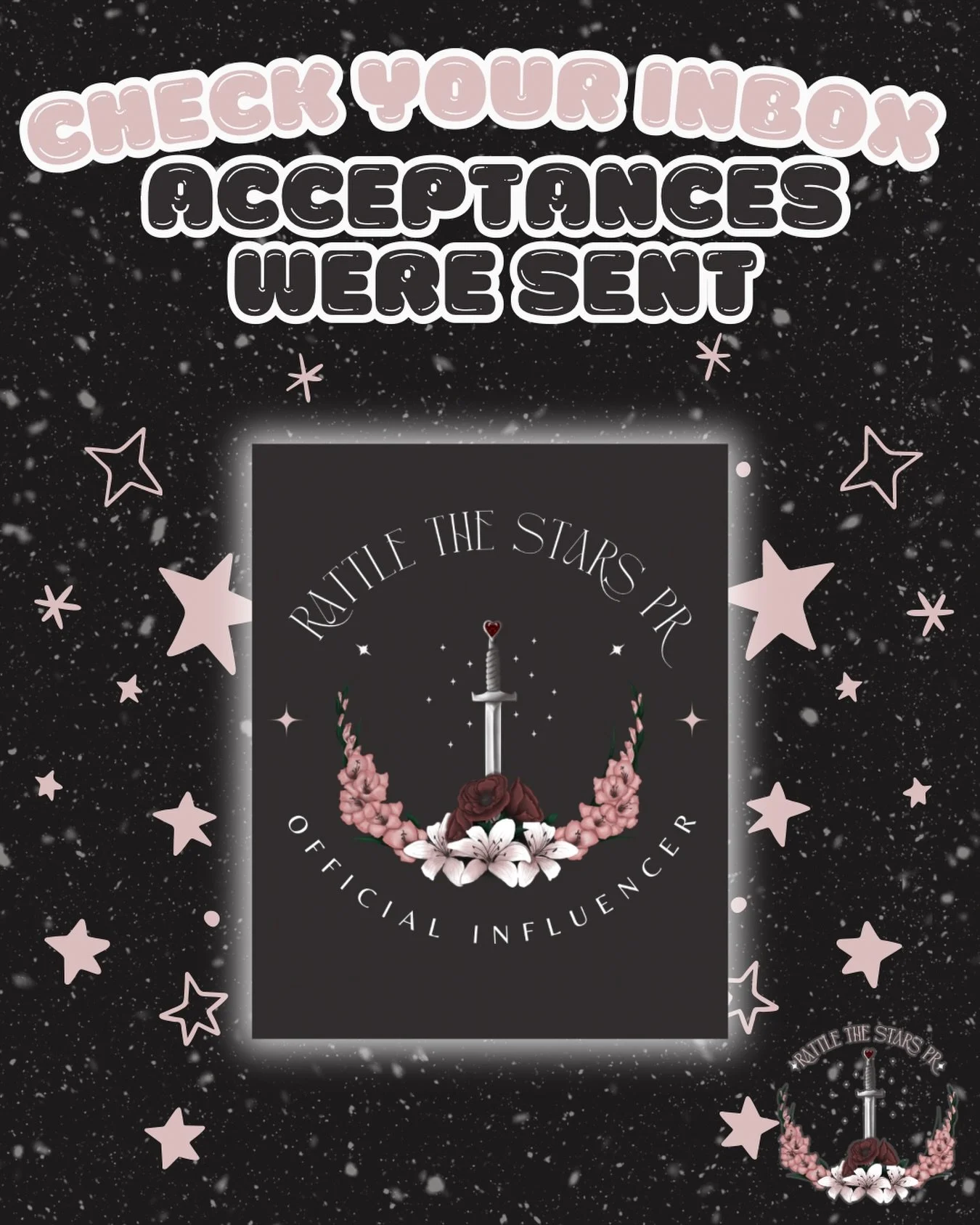 First round of acceptances for influencer applications were sent! 🎉

We accepted a total of 257 new influencers to the team! YAY! 

We are still accepting applications! We will be sending the next round of acceptances in the next two weeks! Link in 